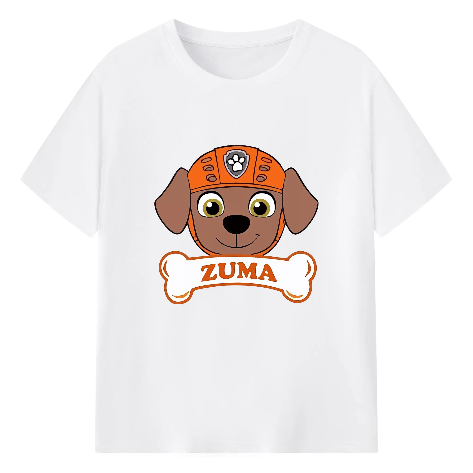 パウ・パトロール グッズ ズーマ - 綿100％ 半袖Tシャツ ・ フロントプリント ・ 快適 通気性 ・ 日常使い 散歩 スポーツ用