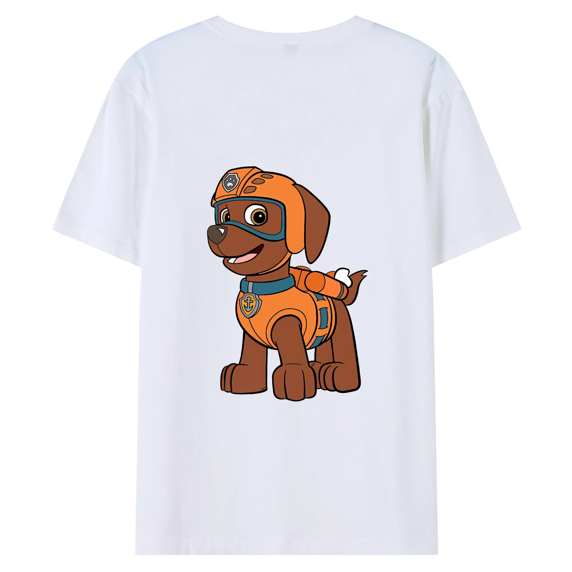 パウ・パトロール グッズ ズーマ - 綿100％ 半袖Tシャツ ・ バックプリント ・ 快適 通気性 ・ 日常使い 散歩 スポーツ用