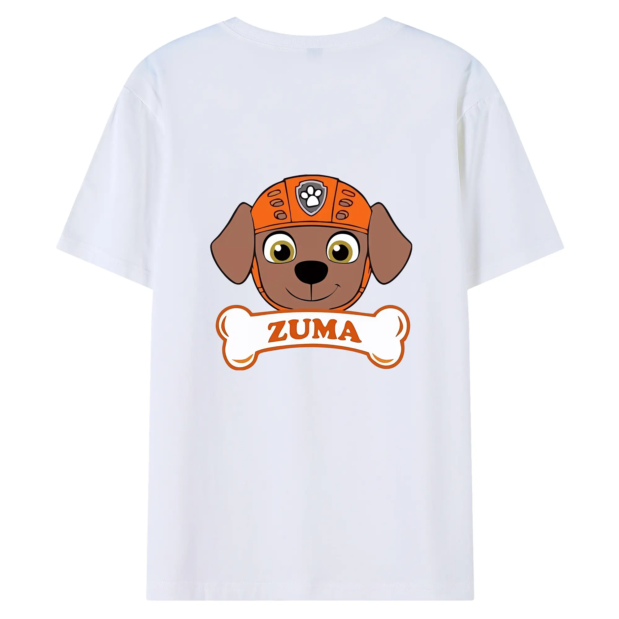 パウ・パトロール グッズ ズーマ - 綿100％ 半袖Tシャツ ・ バックプリント ・ 快適 通気性 ・ 日常使い 散歩 スポーツ用