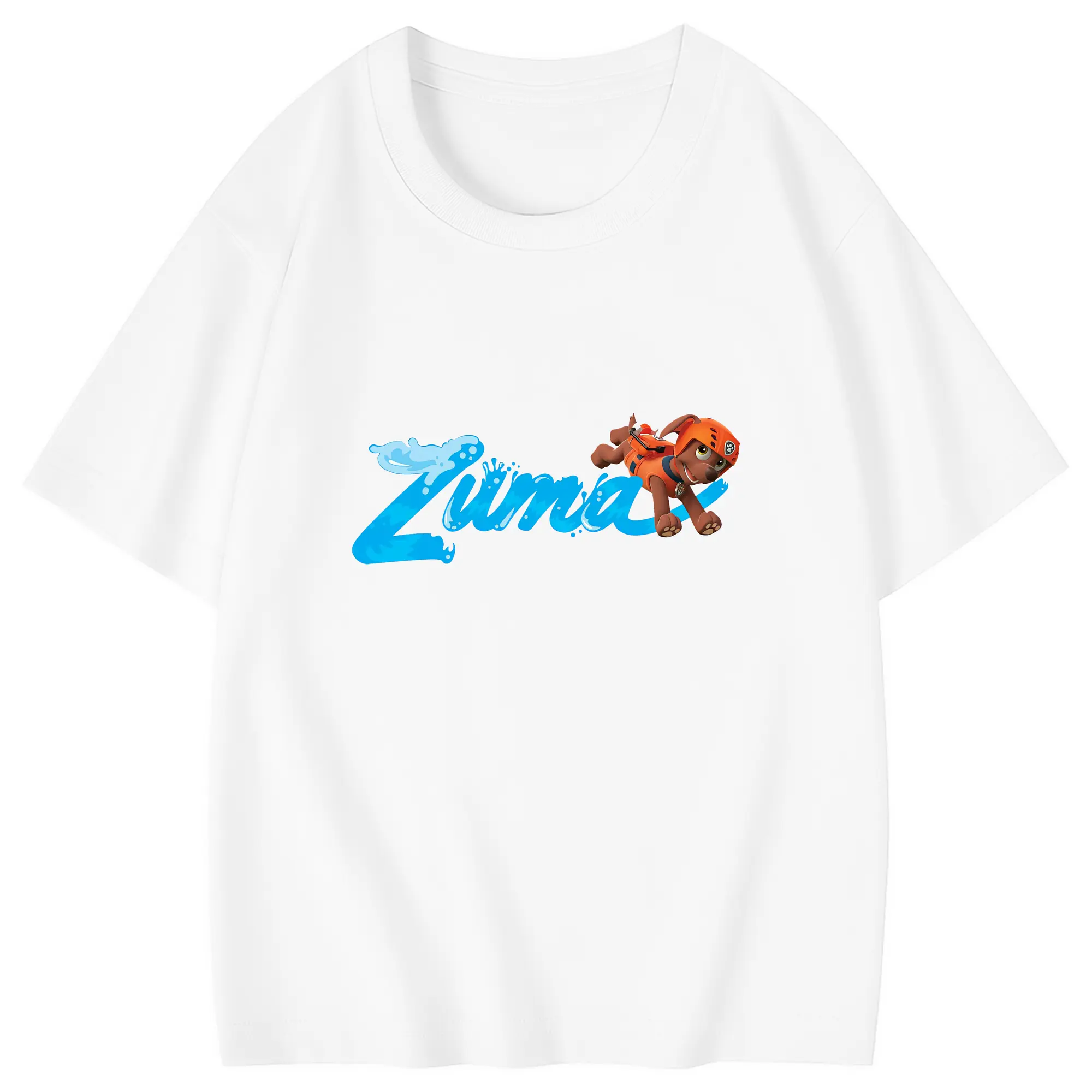 パウ・パトロール グッズ ズーマ - 綿100％ キッズTシャツ ・ フロントプリント ・ 快適 通気性 ・ スポーツ カジュアル 散歩用