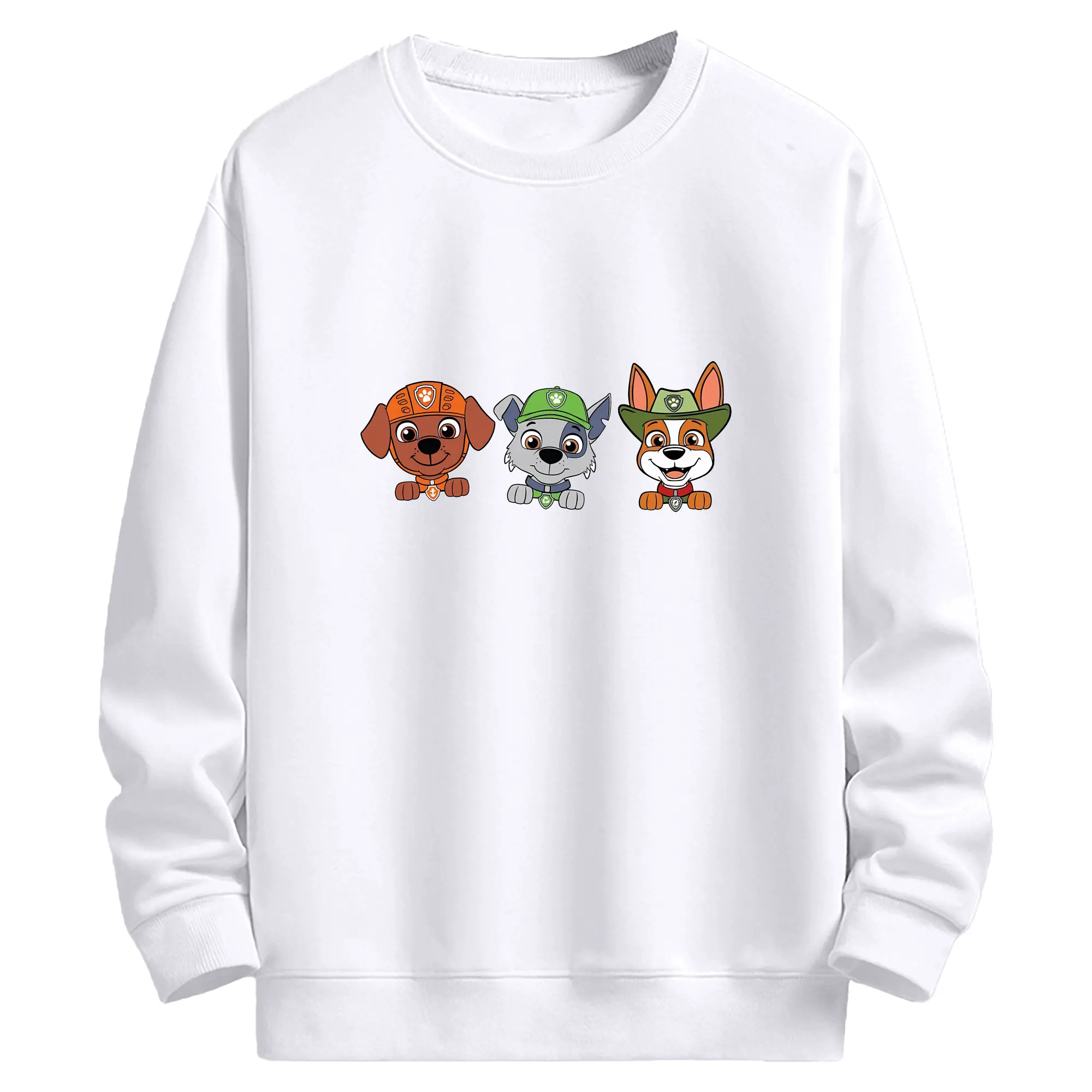 パウ・パトロール グッズ ズーマ - 高品質 クルーネック スウェット ・ コットン59％ ポリエステル41％ ・ ユニセックス 長袖 トレーナー ・ カジュアル デイリー スポーツ 散歩用