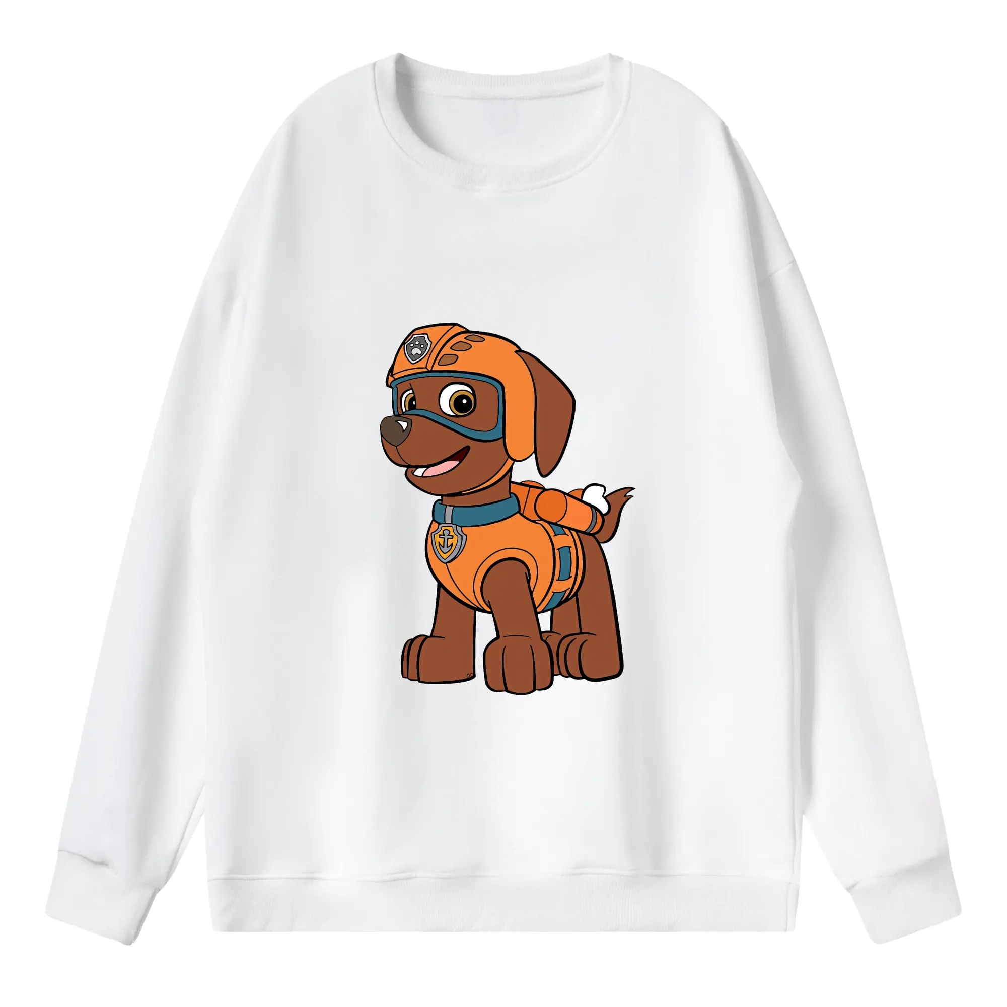 パウ・パトロール グッズ ズーマ - 薄手 クルーネック スウェット 裏毛260g · ポリエステル 春秋向け カジュアル 男女兼用 · トレーナー デイリー スポーツ 散歩に最適