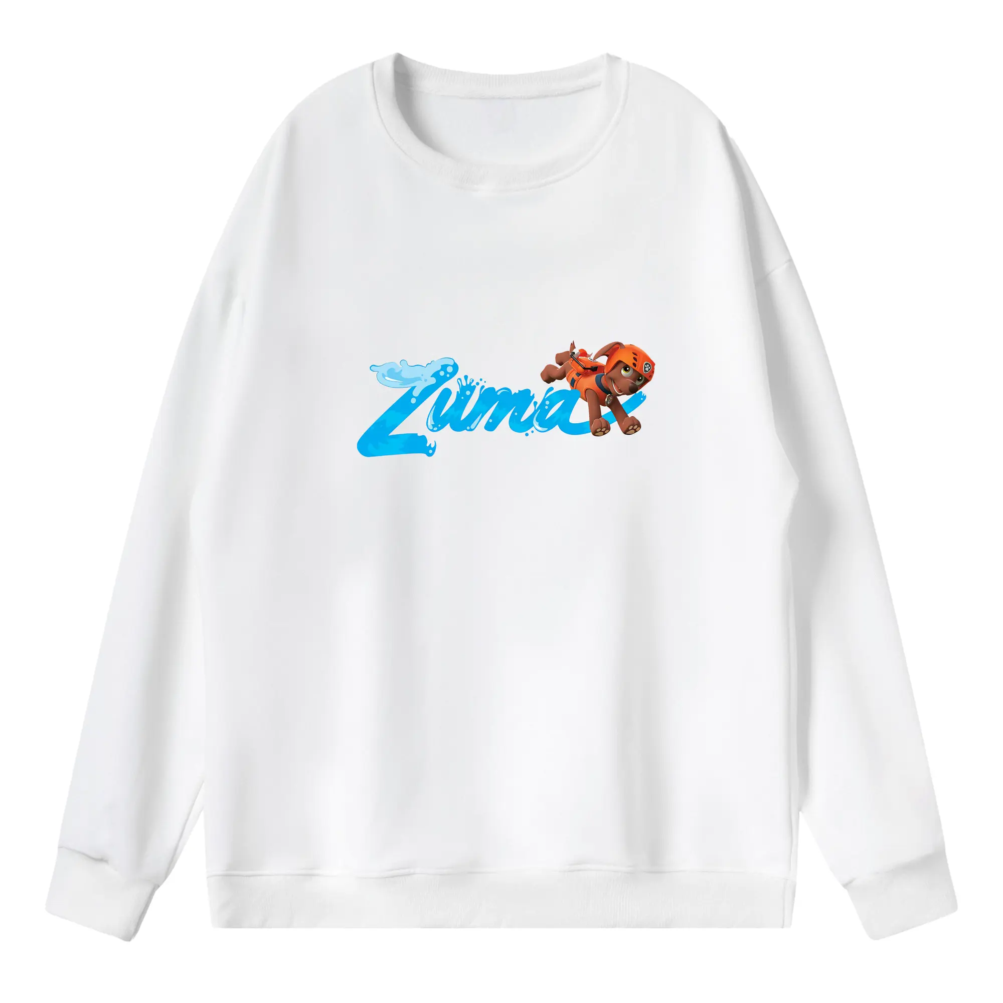 パウ・パトロール グッズ ズーマ - 薄手 クルーネック スウェット 裏毛260g · ポリエステル 春秋向け カジュアル 男女兼用 · トレーナー デイリー スポーツ 散歩に最適