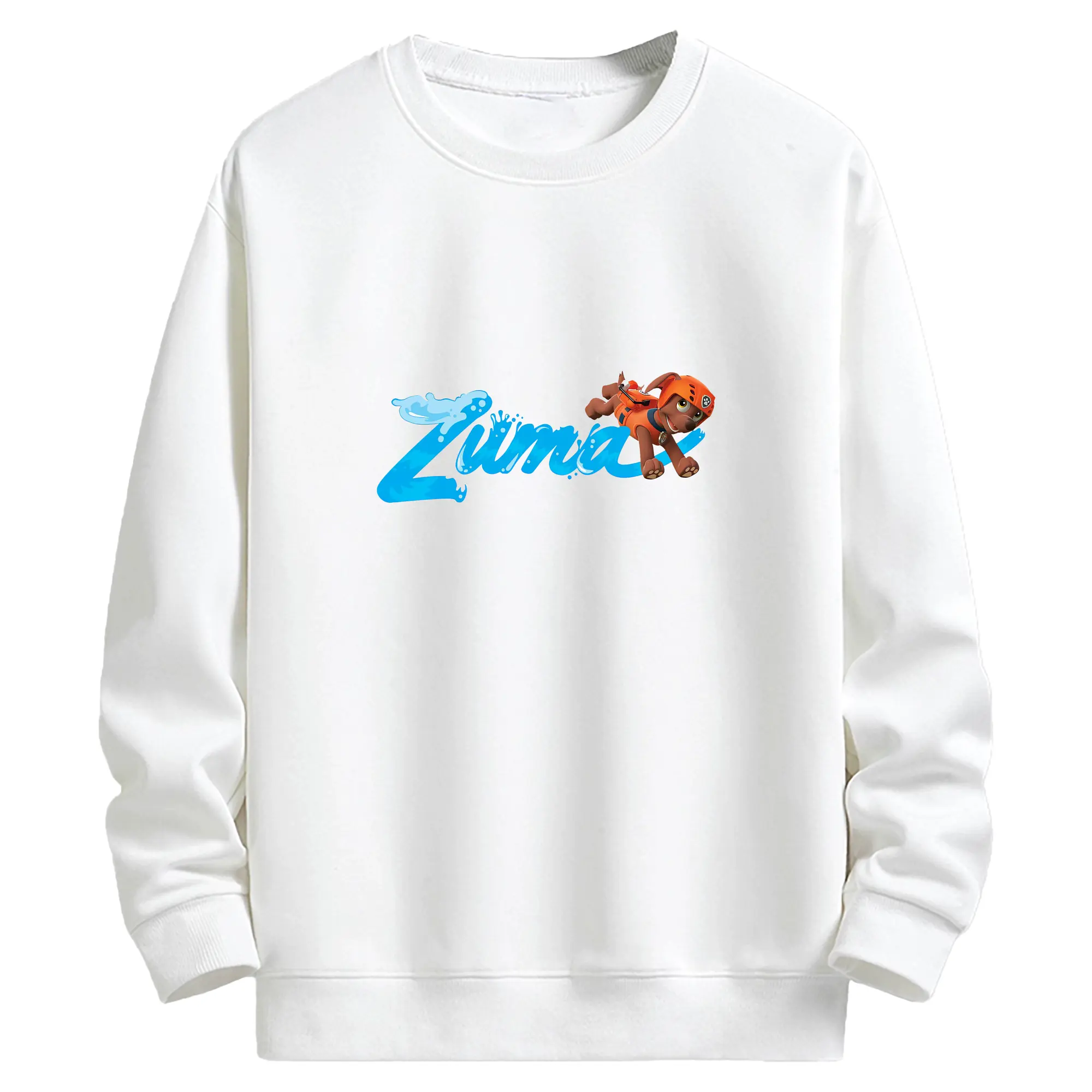 パウ・パトロール グッズ ズーマ - キッズ クルーネックスウェットシャツ ・ フロントプリント ・ 綿80％ ポリエステル20％ ・ 快適 通学 スポーツ 日常使い お散歩用