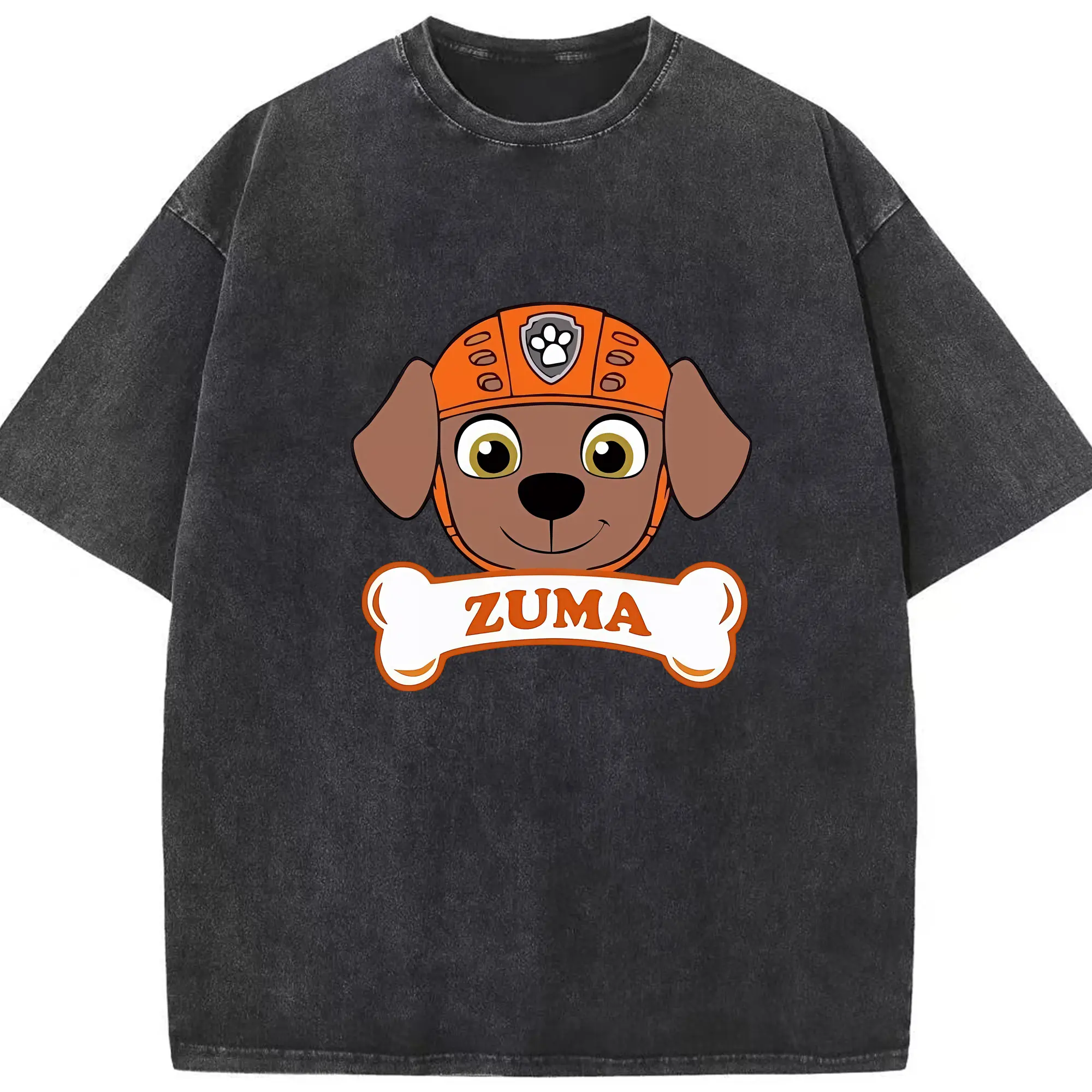 パウ・パトロール グッズ ズーマ - 綿100％ ヴィンテージ風 半袖Tシャツ ・ フロントプリント ・ 柔らか肌触り ・ 通気性 快適 ・ スポーツ カジュアル 外出用