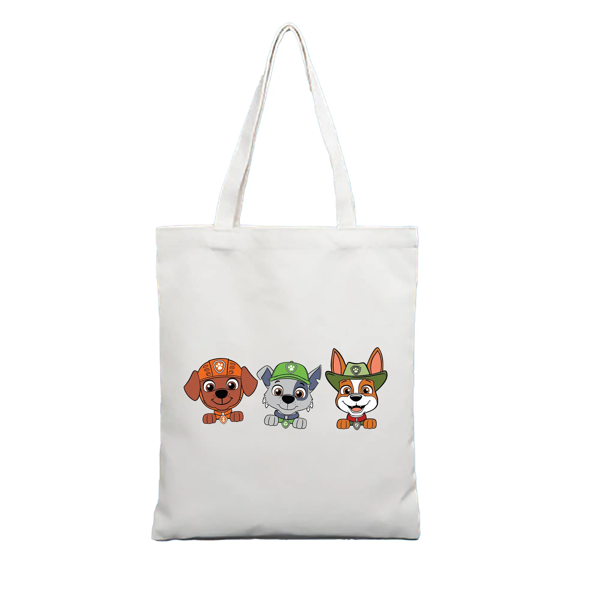 パウ・パトロール グッズ ズーマ - 縦型キャンバス手提げバッグ（トートバッグ） ・ キャンバス素材 ・ ショッピング用 ・ 軽量 丈夫 お手入れ簡単