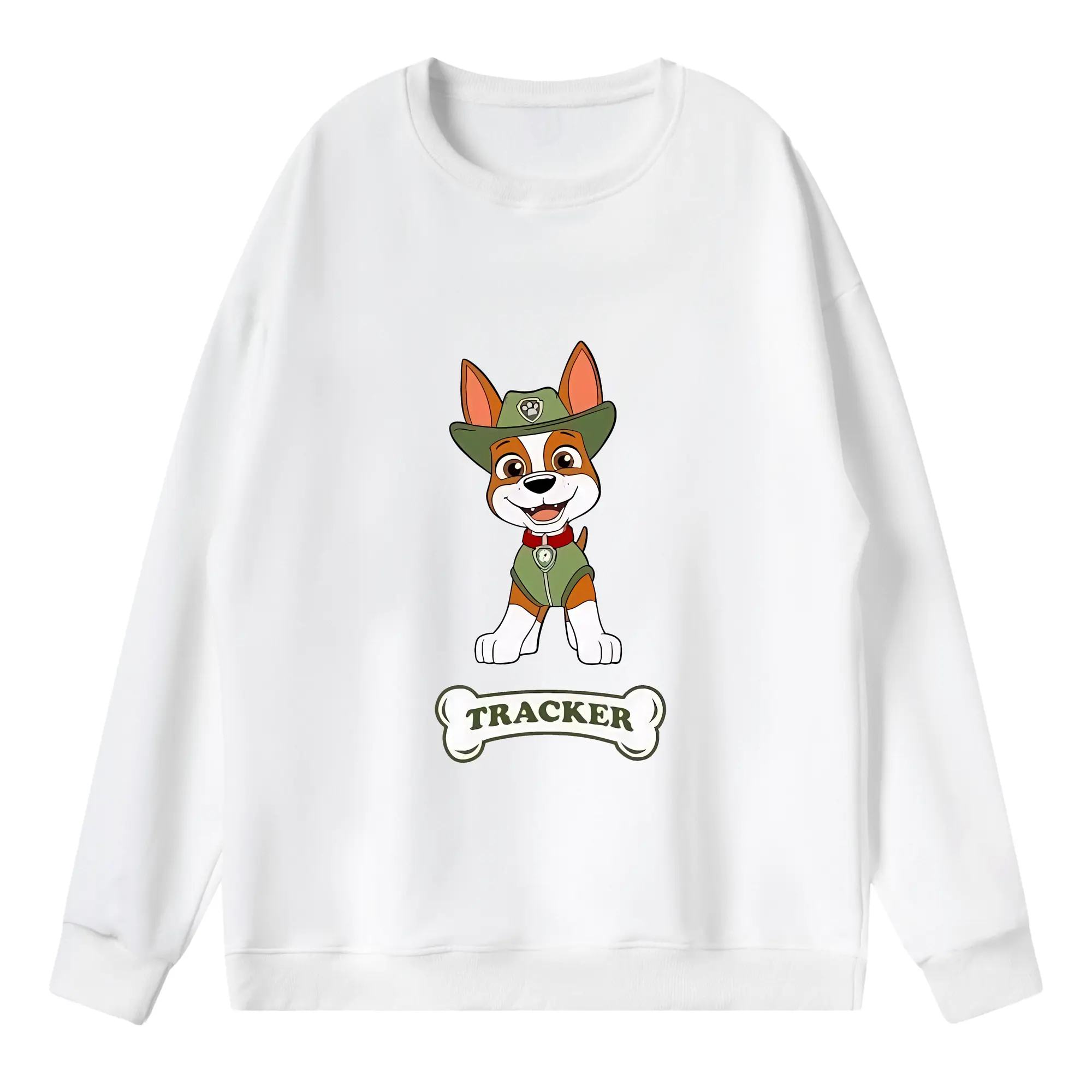 パウ・パトロール グッズ トラッカー - 薄手 クルーネック スウェット 裏毛260g · ポリエステル 春秋向け カジュアル 男女兼用 · トレーナー デイリー スポーツ 散歩に最適