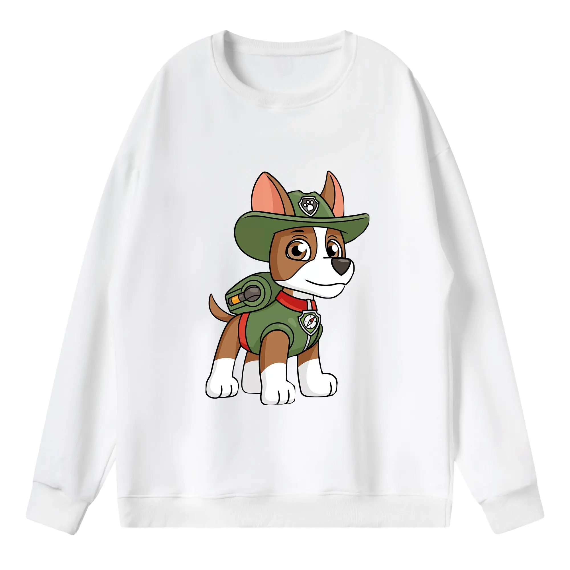パウ・パトロール グッズ トラッカー - 薄手 クルーネック スウェット 裏毛260g · ポリエステル 春秋向け カジュアル 男女兼用 · トレーナー デイリー スポーツ 散歩に最適
