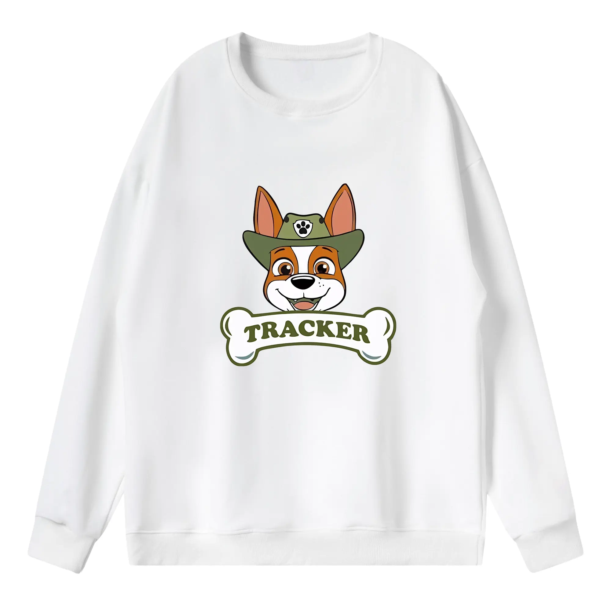 パウ・パトロール グッズ トラッカー - 薄手 クルーネック スウェット 裏毛260g · ポリエステル 春秋向け カジュアル 男女兼用 · トレーナー デイリー スポーツ 散歩に最適