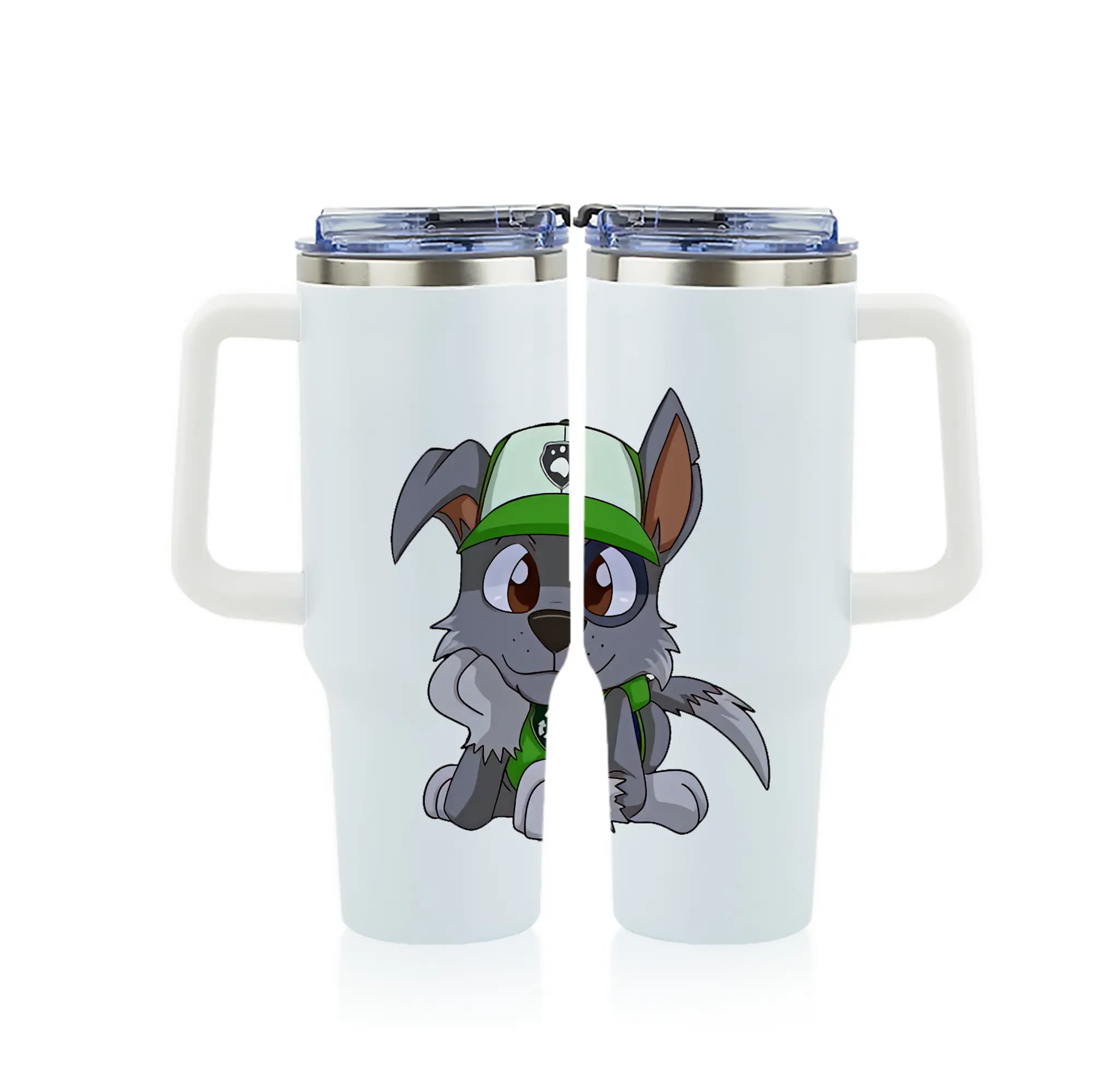 パウ・パトロール グッズ ロッキー - 1200mL フルプリント車用タンブラー ・ 304ステンレス 内側 ・ 201ステンレス 外側 ・ 保温 保冷 ・ 通勤 ドライブ アウトドア用