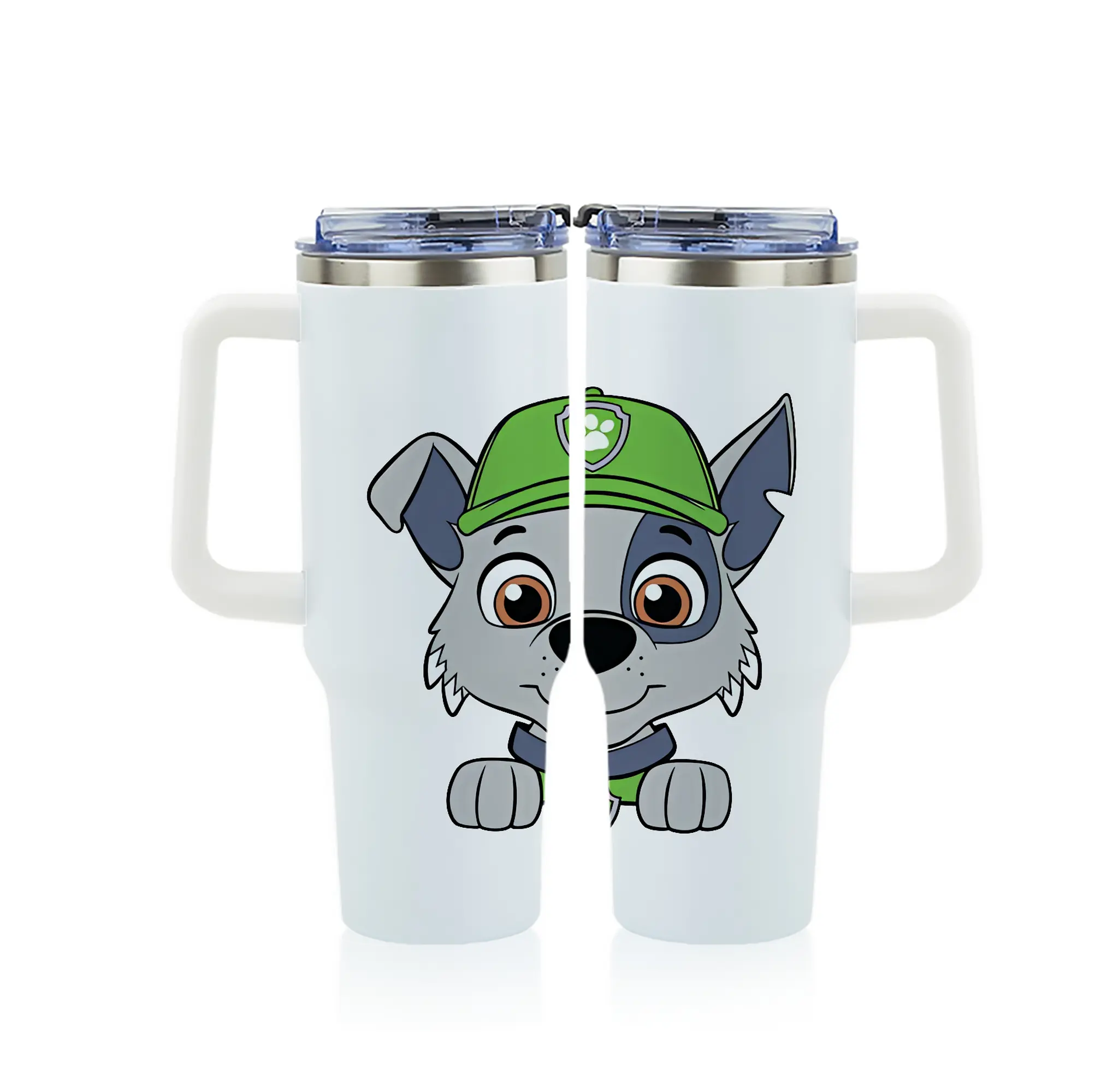 パウ・パトロール グッズ ロッキー - 1200mL フルプリント車用タンブラー ・ 304ステンレス 内側 ・ 201ステンレス 外側 ・ 保温 保冷 ・ 通勤 ドライブ アウトドア用