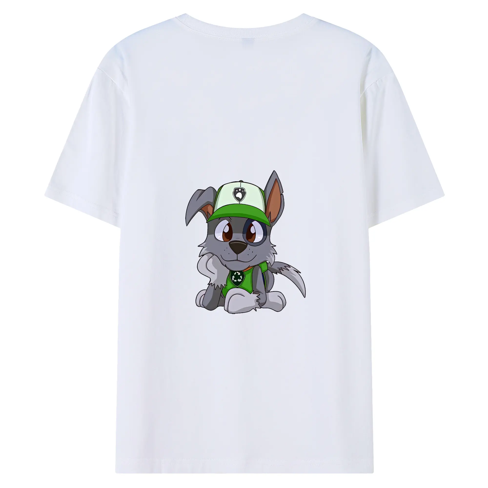 パウ・パトロール グッズ ロッキー - 綿100％ 半袖Tシャツ ・ バックプリント ・ 快適 通気性 ・ 日常使い 散歩 スポーツ用