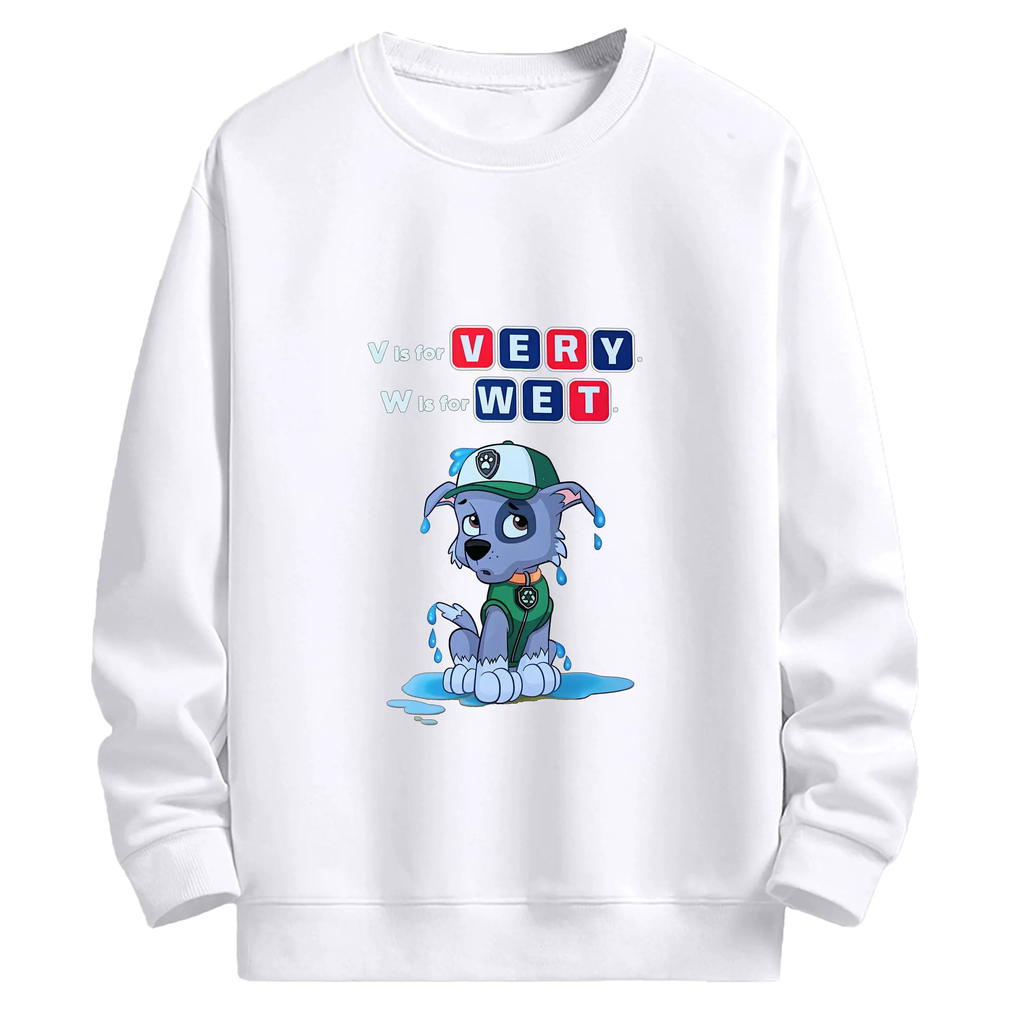 パウ・パトロール グッズ ロッキー - 高品質 クルーネック スウェット ・ コットン59％ ポリエステル41％ ・ ユニセックス 長袖 トレーナー ・ カジュアル デイリー スポーツ 散歩用