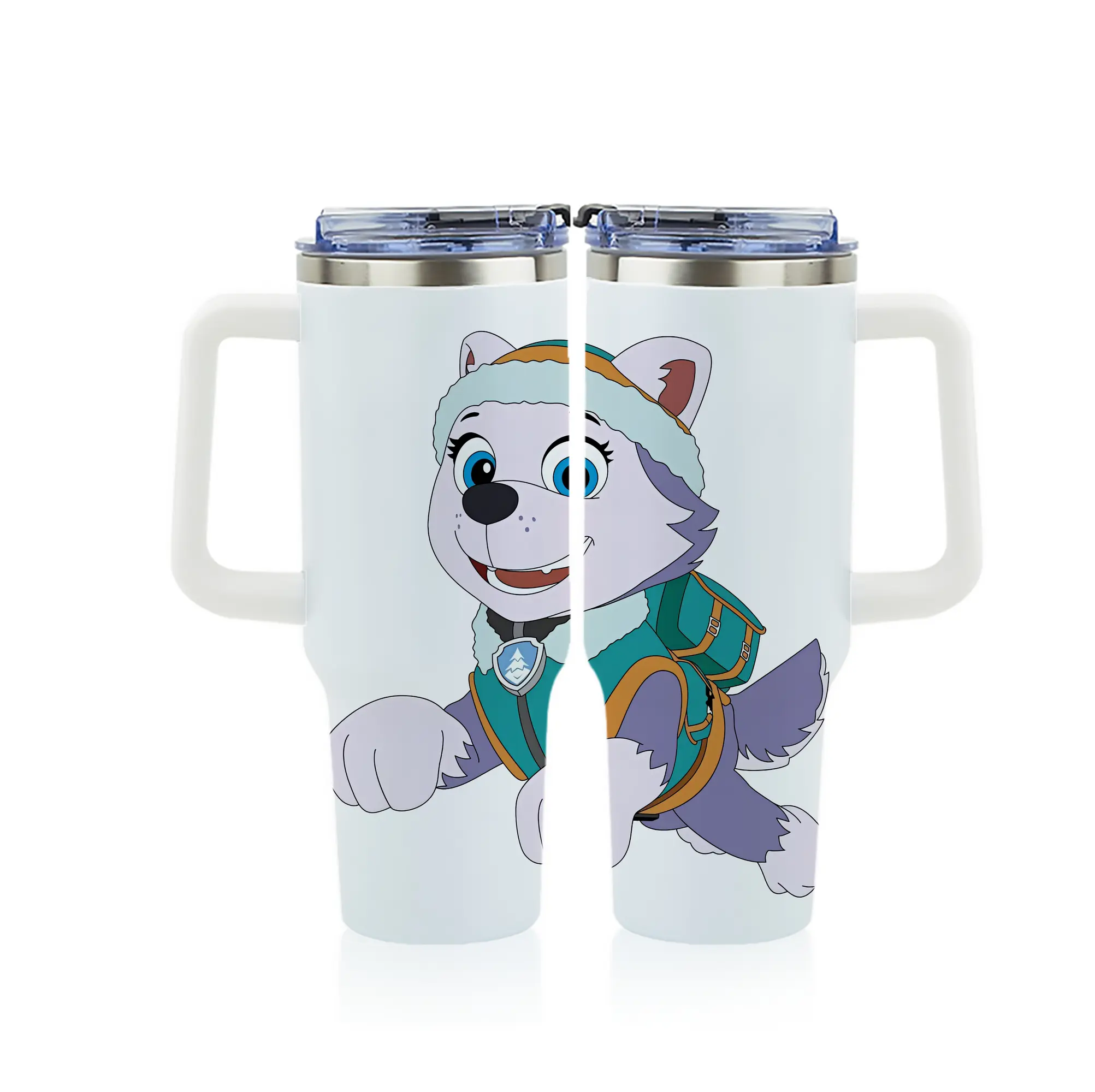 パウ・パトロール グッズ エベレスト - 1200mL フルプリント車用タンブラー ・ 304ステンレス 内側 ・ 201ステンレス 外側 ・ 保温 保冷 ・ 通勤 ドライブ アウトドア用