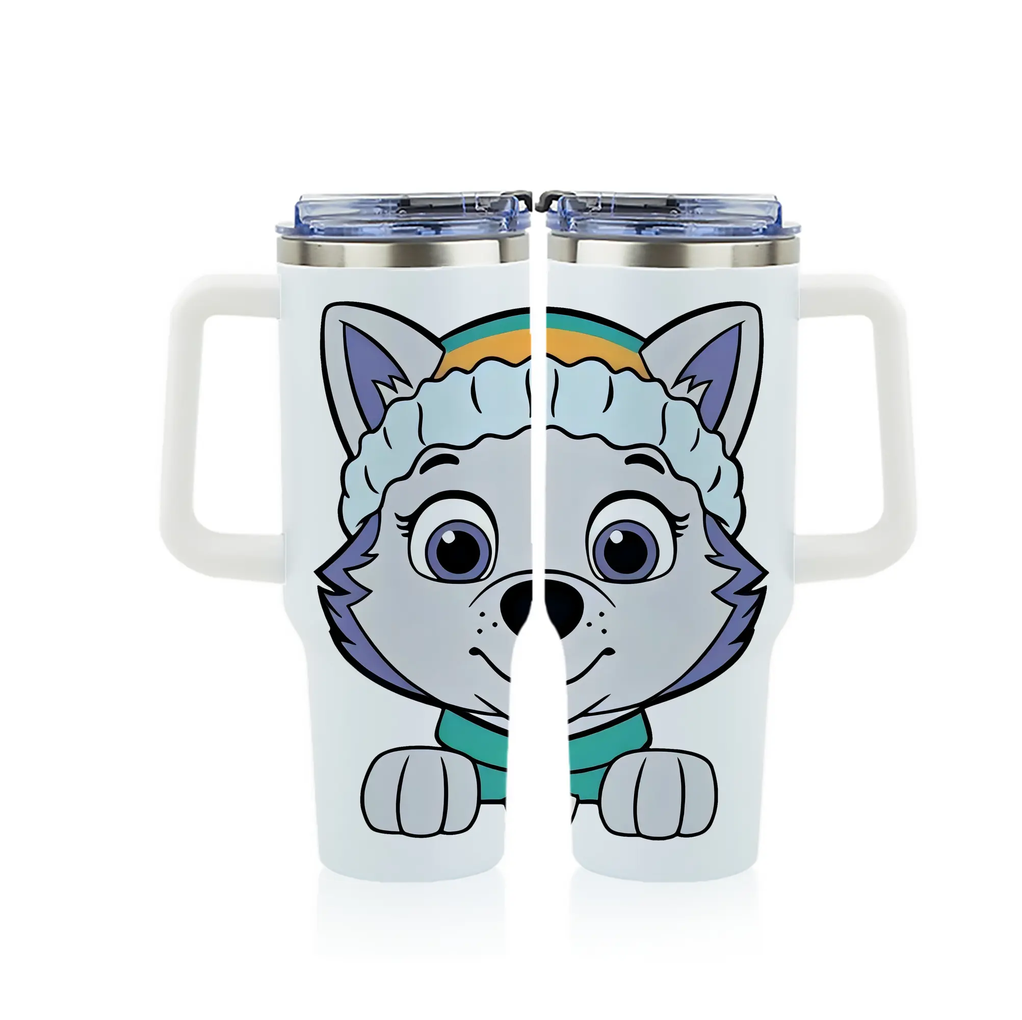 パウ・パトロール グッズ エベレスト - 1200mL フルプリント車用タンブラー ・ 304ステンレス 内側 ・ 201ステンレス 外側 ・ 保温 保冷 ・ 通勤 ドライブ アウトドア用