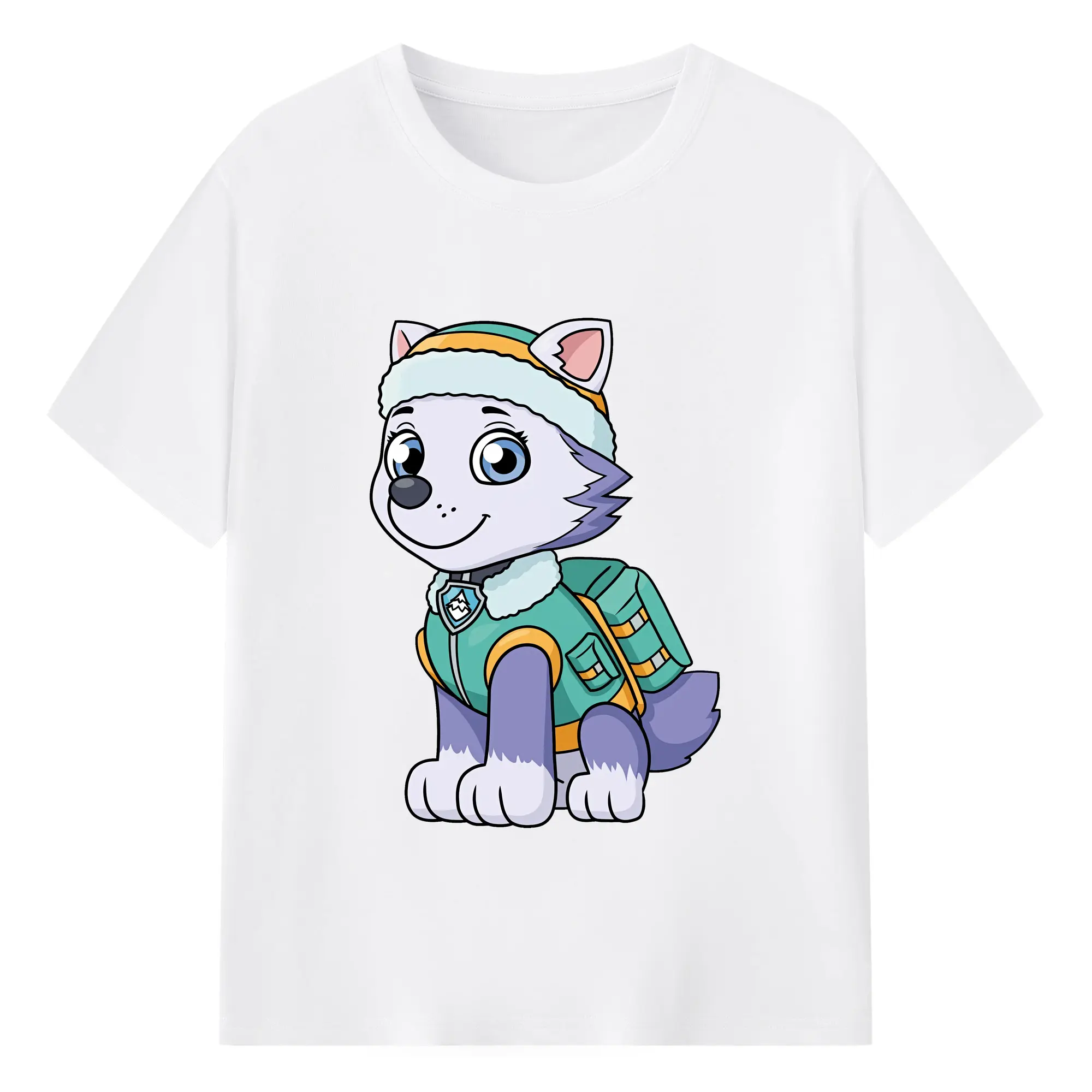 パウ・パトロール グッズ エベレスト - 綿100％ 半袖Tシャツ ・ フロントプリント ・ 快適 通気性 ・ 日常使い 散歩 スポーツ用
