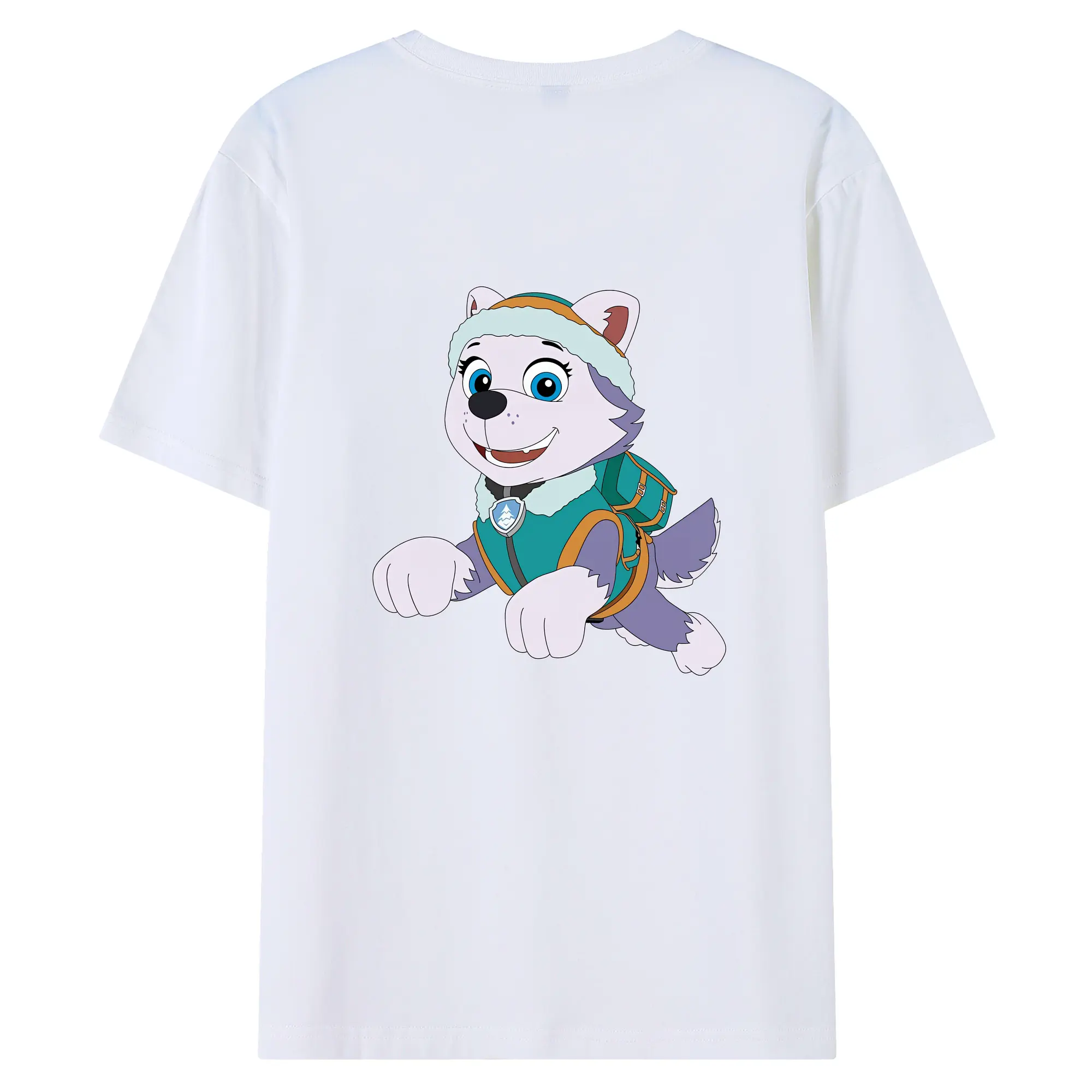 パウ・パトロール グッズ エベレスト - 綿100％ 半袖Tシャツ ・ バックプリント ・ 快適 通気性 ・ 日常使い 散歩 スポーツ用