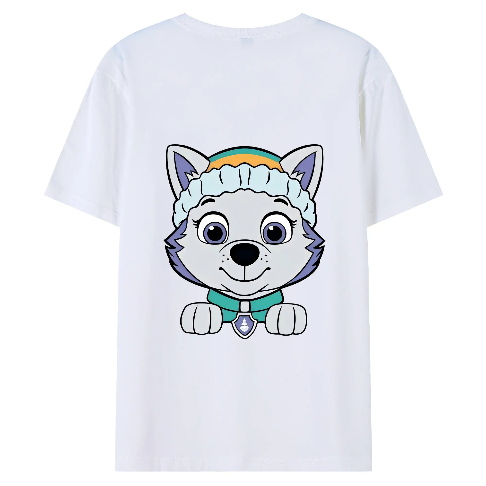 パウ・パトロール グッズ エベレスト - 綿100％ 半袖Tシャツ ・ バックプリント ・ 快適 通気性 ・ 日常使い 散歩 スポーツ用