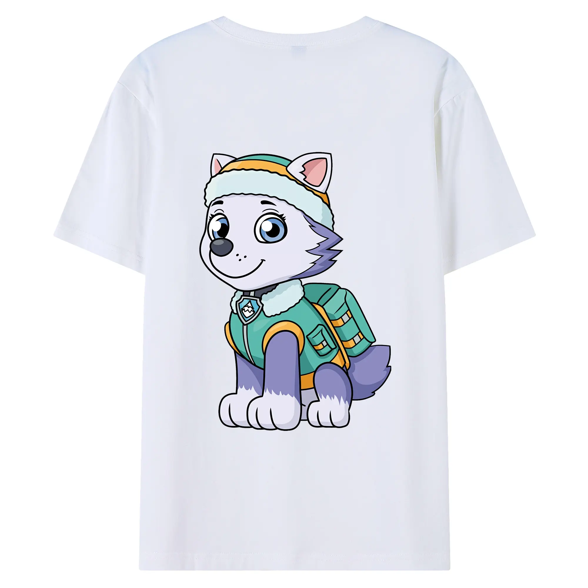 パウ・パトロール グッズ エベレスト - 綿100％ 半袖Tシャツ ・ バックプリント ・ 快適 通気性 ・ 日常使い 散歩 スポーツ用