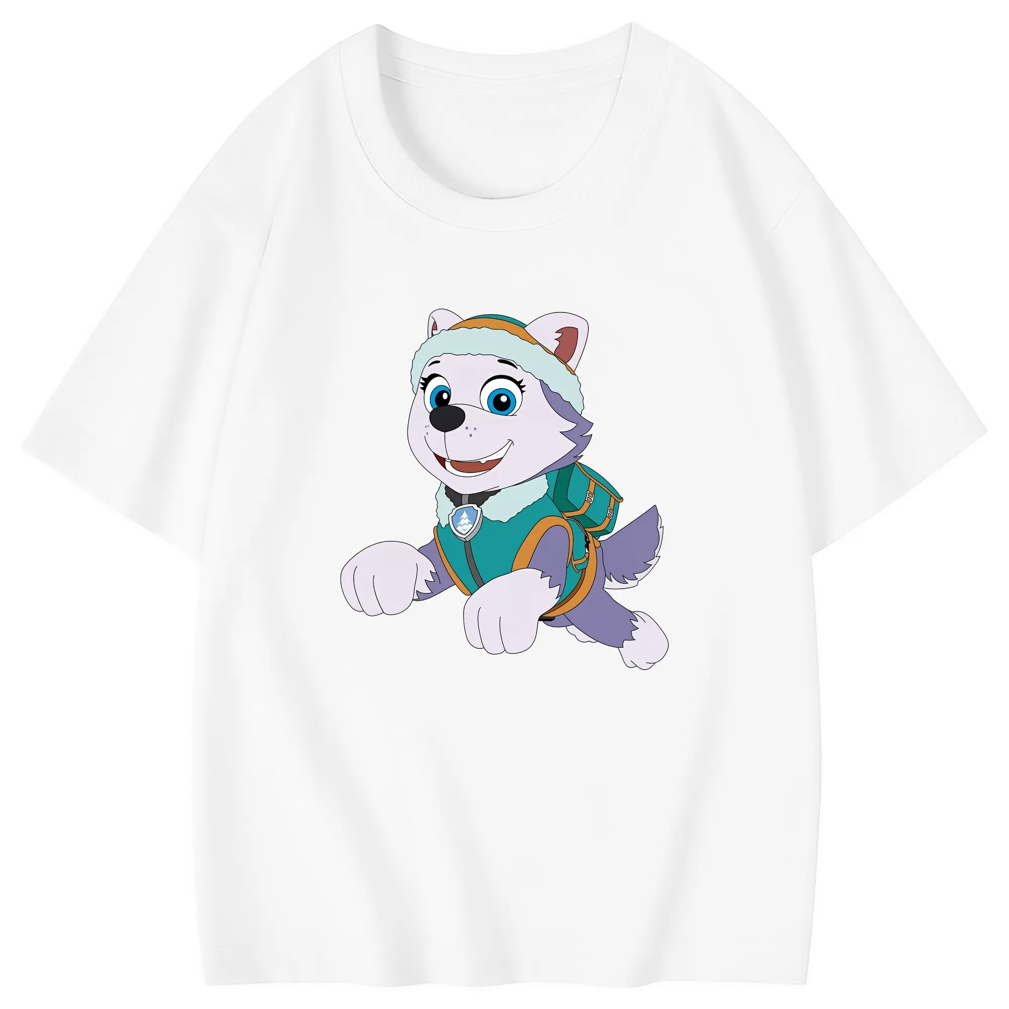 パウ・パトロール グッズ エベレスト - 綿100％ キッズTシャツ ・ フロントプリント ・ 快適 通気性 ・ スポーツ カジュアル 散歩用