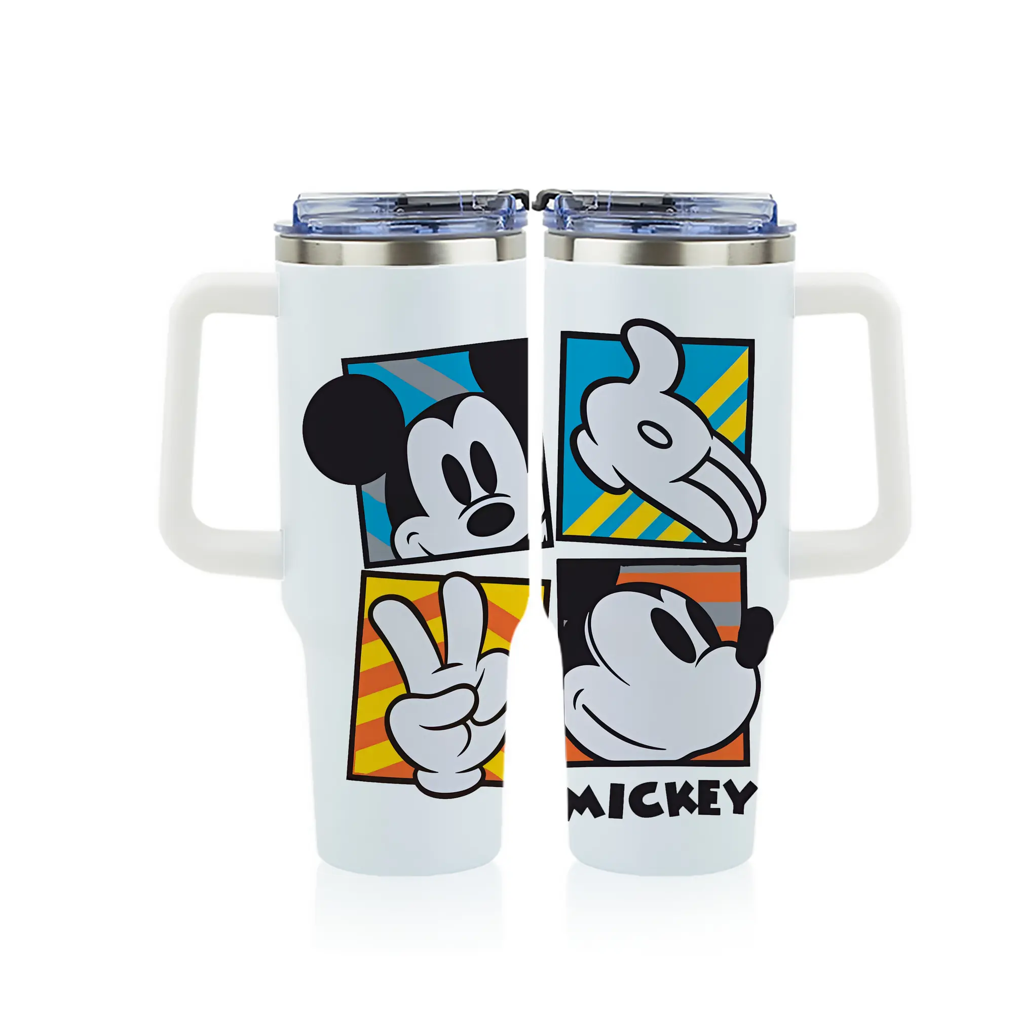 ミッキーマウス（Mickey Mouse） グッズ ミッキーマウス（Mickey Mouse） - 1200mL フルプリント車用タンブラー ・ 304ステンレス 内側 ・ 201ステンレス 外側 ・ 保温 保冷 ・ 通勤 ドライブ アウトドア用