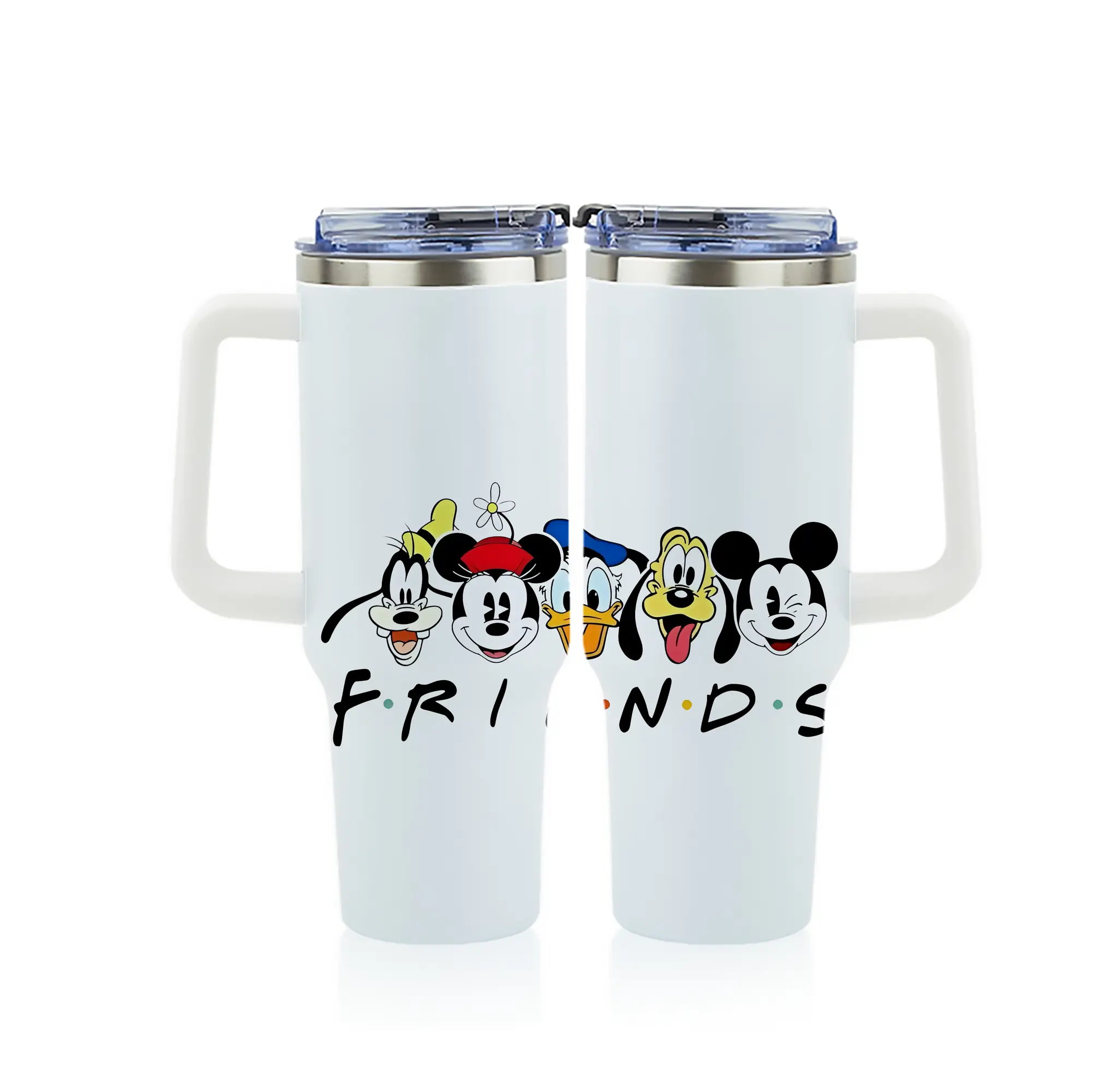 ミッキーマウス（Mickey Mouse） グッズ ミッキーマウス（Mickey Mouse） - 1200mL フルプリント車用タンブラー ・ 304ステンレス 内側 ・ 201ステンレス 外側 ・ 保温 保冷 ・ 通勤 ドライブ アウトドア用