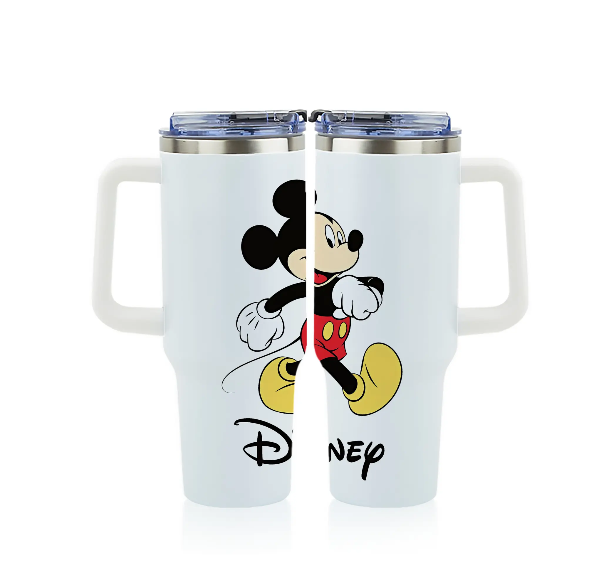 ミッキーマウス（Mickey Mouse） グッズ ミッキーマウス（Mickey Mouse） - 1200mL フルプリント車用タンブラー ・ 304ステンレス 内側 ・ 201ステンレス 外側 ・ 保温 保冷 ・ 通勤 ドライブ アウトドア用