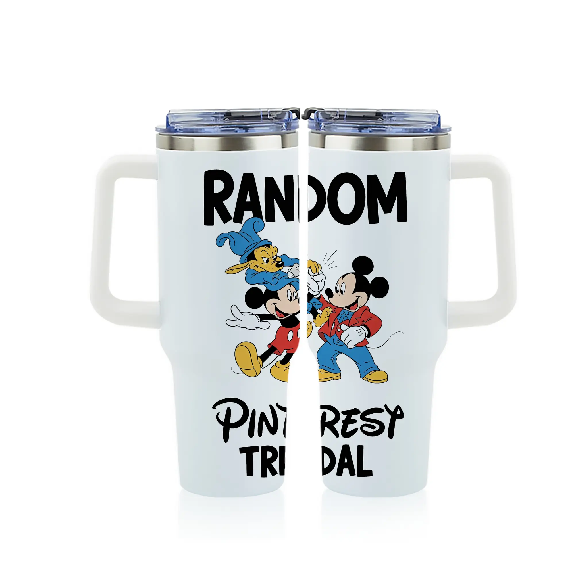 ミッキーマウス（Mickey Mouse） グッズ ミッキーマウス（Mickey Mouse） - 1200mL フルプリント車用タンブラー ・ 304ステンレス 内側 ・ 201ステンレス 外側 ・ 保温 保冷 ・ 通勤 ドライブ アウトドア用