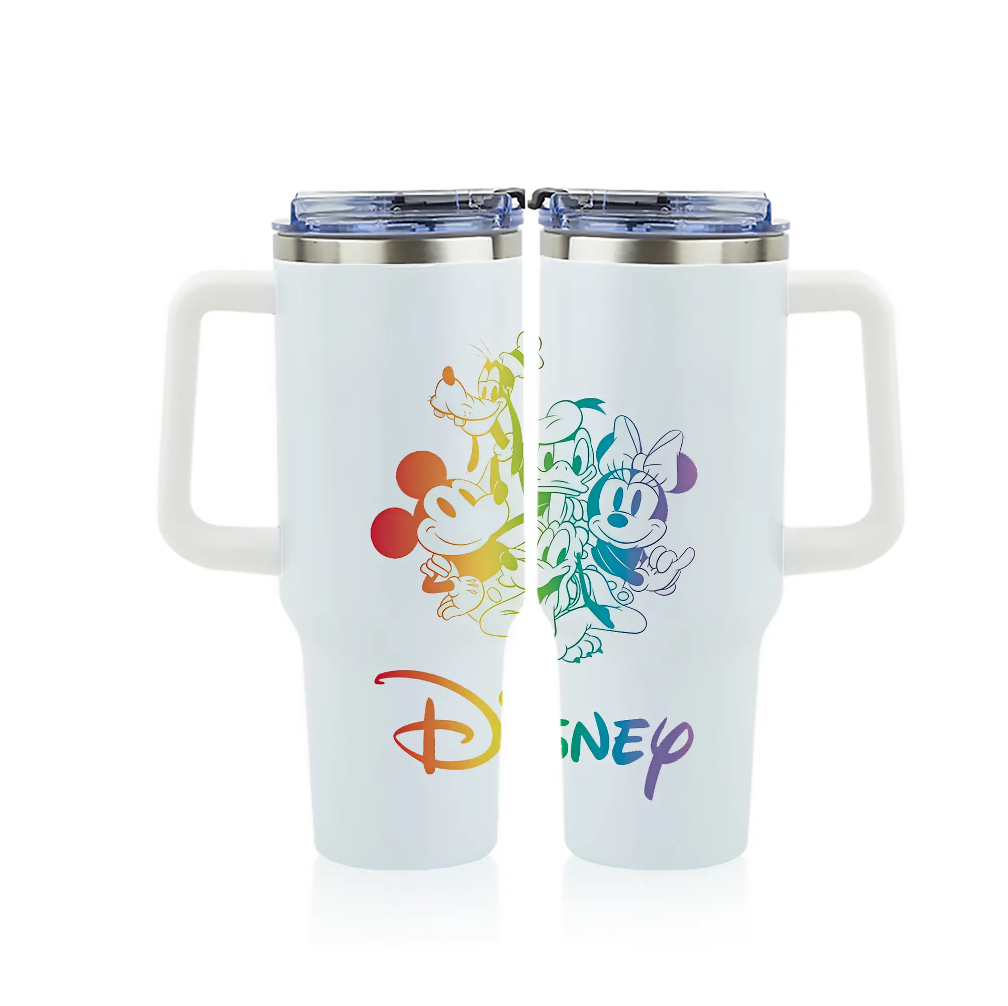 ミッキーマウス（Mickey Mouse） グッズ ミッキーマウス（Mickey Mouse） - 1200mL フルプリント車用タンブラー ・ 304ステンレス 内側 ・ 201ステンレス 外側 ・ 保温 保冷 ・ 通勤 ドライブ アウトドア用