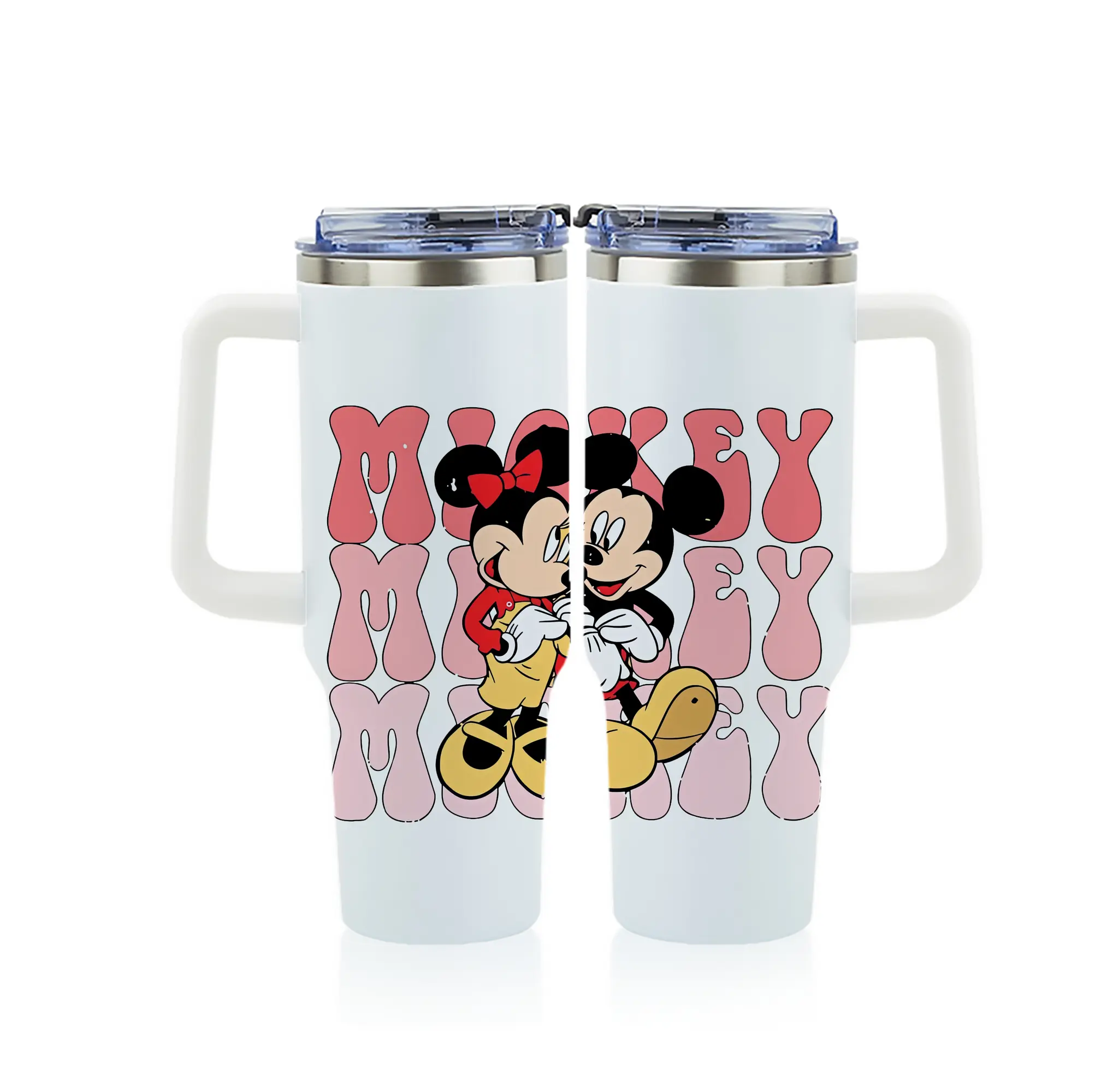 ミッキーマウス（Mickey Mouse） グッズ ミッキーマウス（Mickey Mouse） - 1200mL フルプリント車用タンブラー ・ 304ステンレス 内側 ・ 201ステンレス 外側 ・ 保温 保冷 ・ 通勤 ドライブ アウトドア用