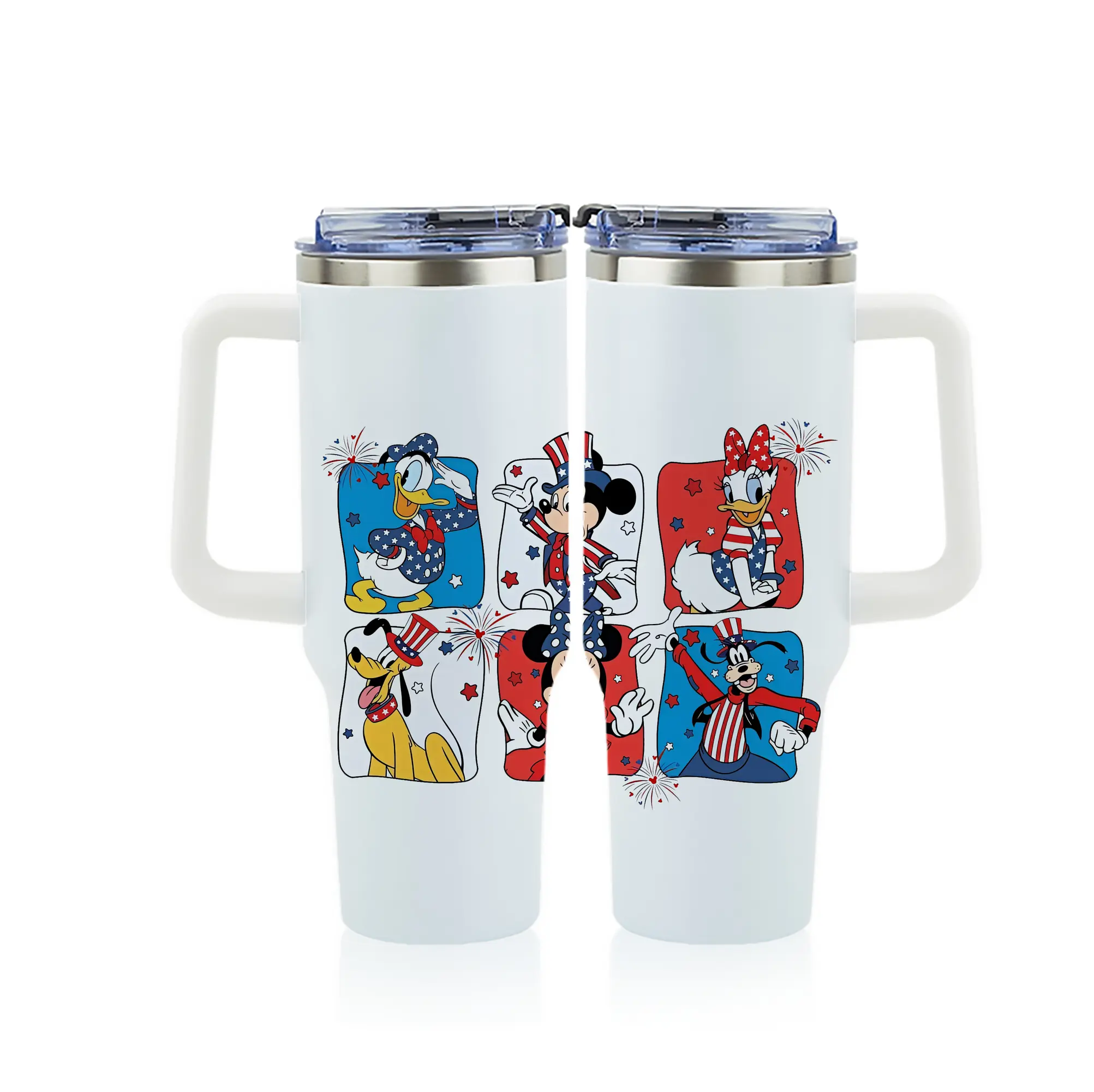 ミッキーマウス（Mickey Mouse） グッズ ミッキーマウス（Mickey Mouse） - 1200mL フルプリント車用タンブラー ・ 304ステンレス 内側 ・ 201ステンレス 外側 ・ 保温 保冷 ・ 通勤 ドライブ アウトドア用