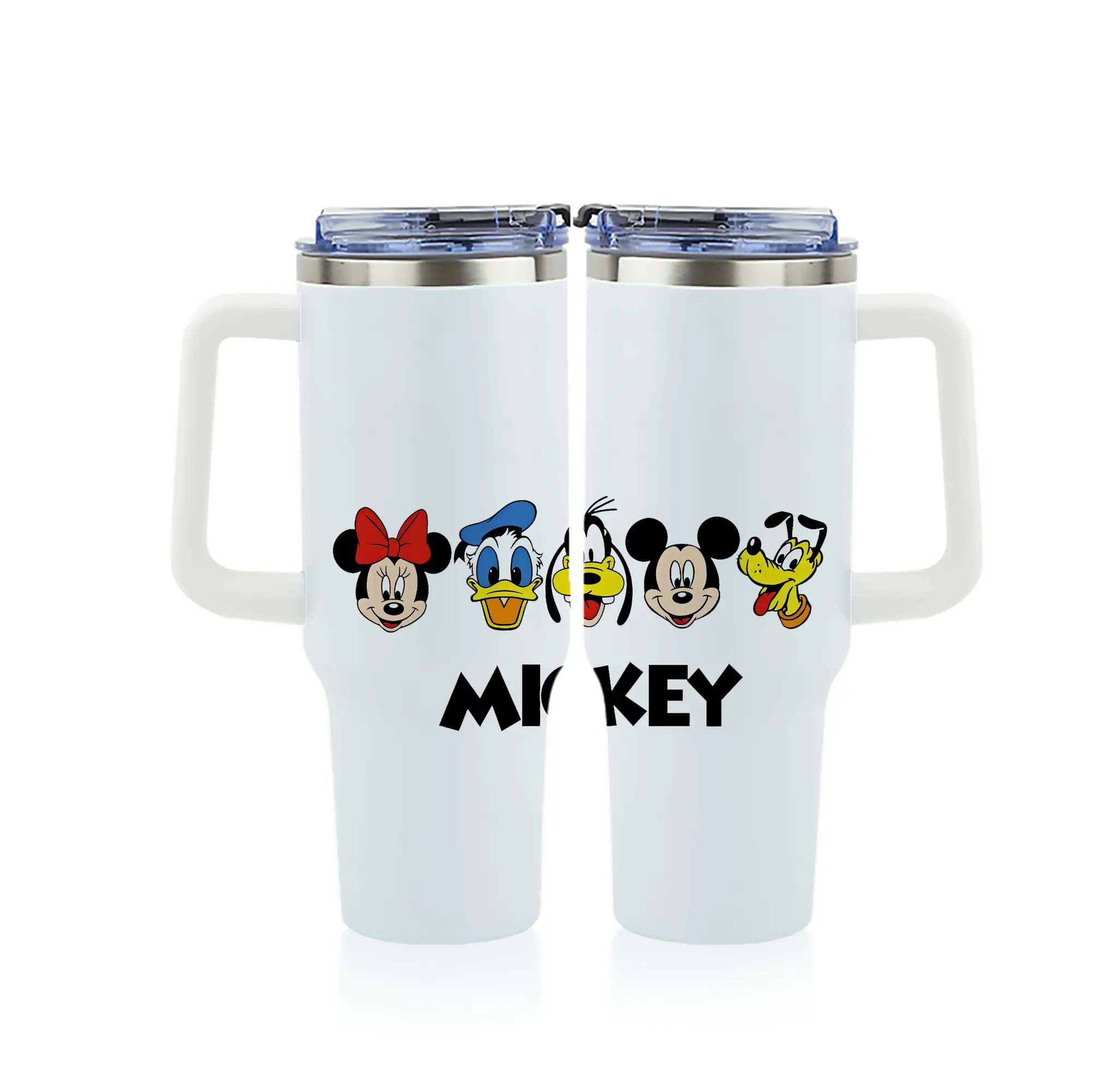 ミッキーマウス（Mickey Mouse） グッズ ミッキーマウス（Mickey Mouse） - 1200mL フルプリント車用タンブラー ・ 304ステンレス 内側 ・ 201ステンレス 外側 ・ 保温 保冷 ・ 通勤 ドライブ アウトドア用