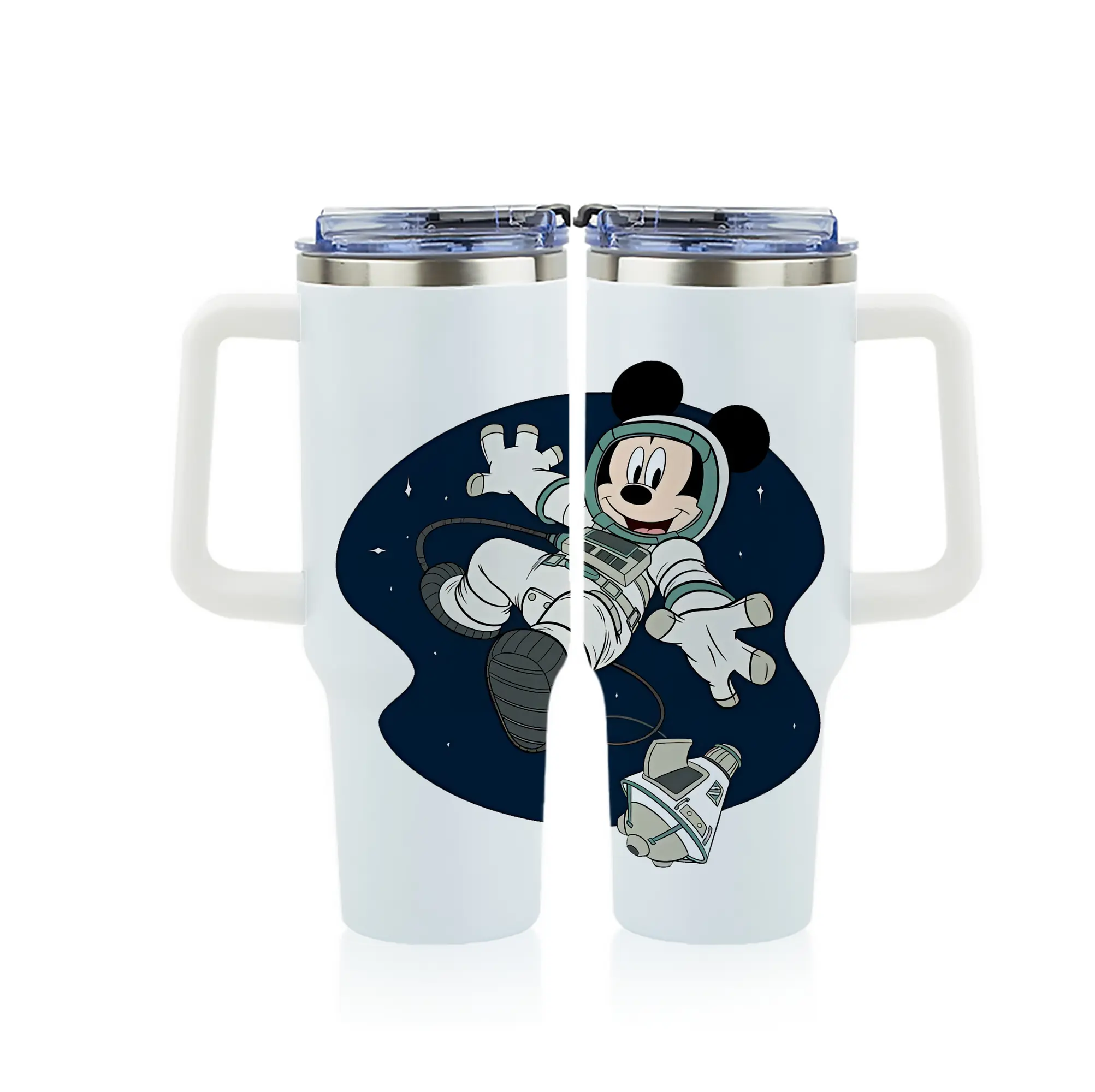 ミッキーマウス（Mickey Mouse） グッズ ミッキーマウス（Mickey Mouse） - 1200mL フルプリント車用タンブラー ・ 304ステンレス 内側 ・ 201ステンレス 外側 ・ 保温 保冷 ・ 通勤 ドライブ アウトドア用