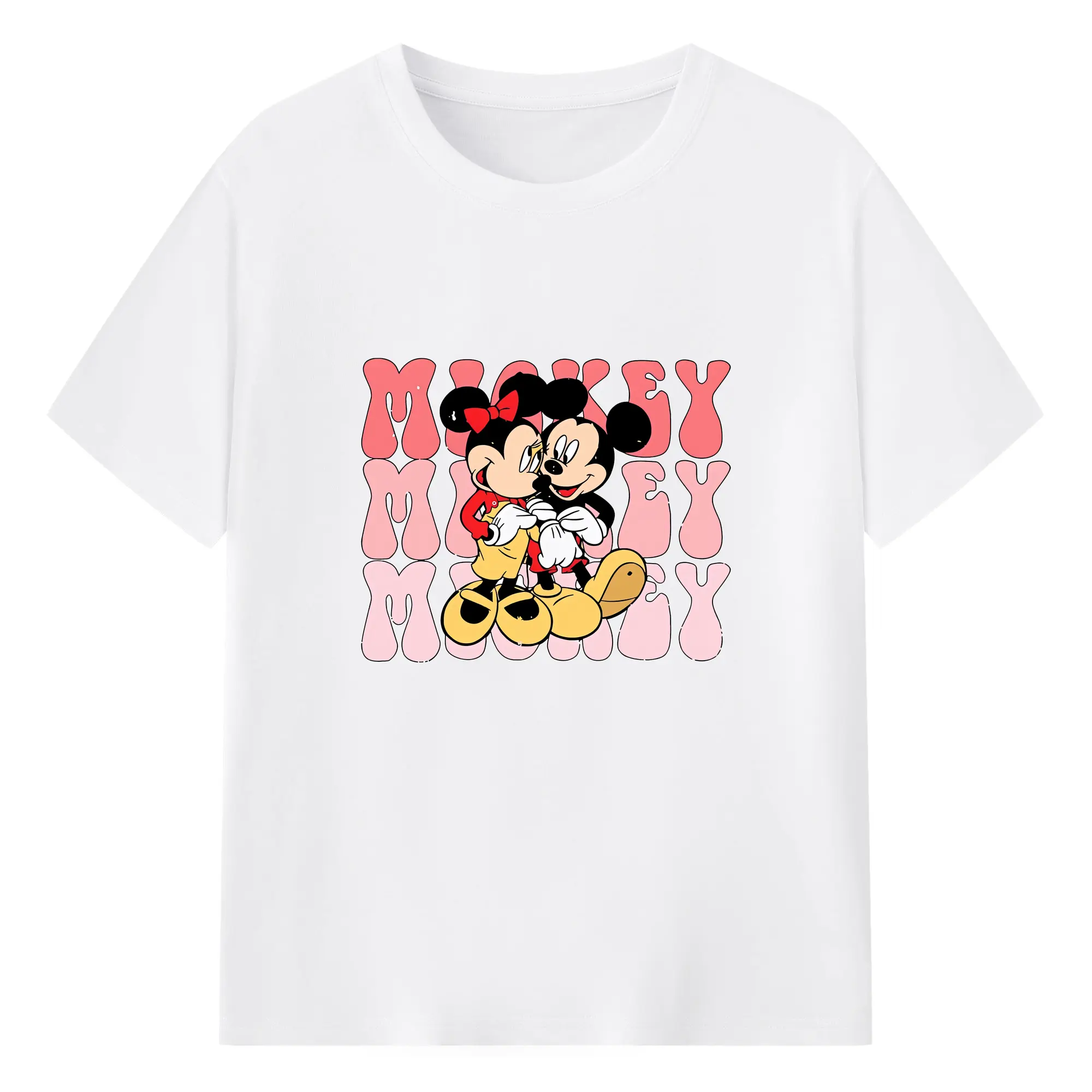 ミッキーマウス（Mickey Mouse） グッズ ミッキーマウス（Mickey Mouse） - 綿100％ 半袖Tシャツ ・ フロントプリント ・ 快適 通気性 ・ 日常使い 散歩 スポーツ用