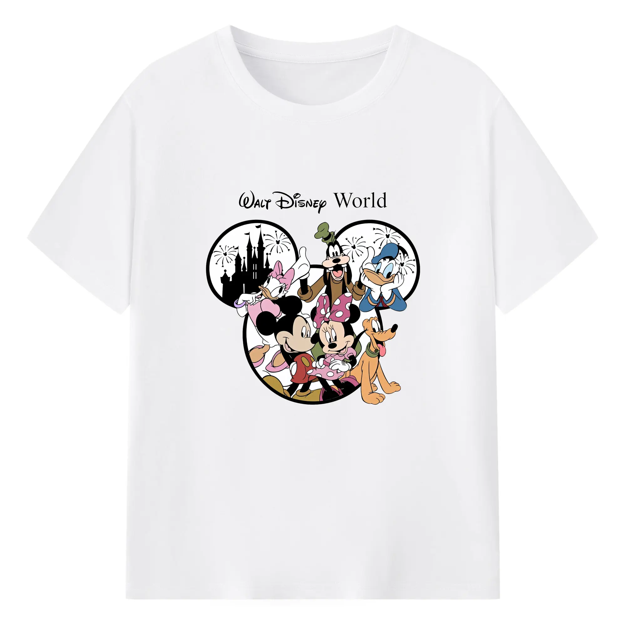 ミッキーマウス（Mickey Mouse） グッズ ミッキーマウス（Mickey Mouse） - 綿100％ 半袖Tシャツ ・ フロントプリント ・ 快適 通気性 ・ 日常使い 散歩 スポーツ用