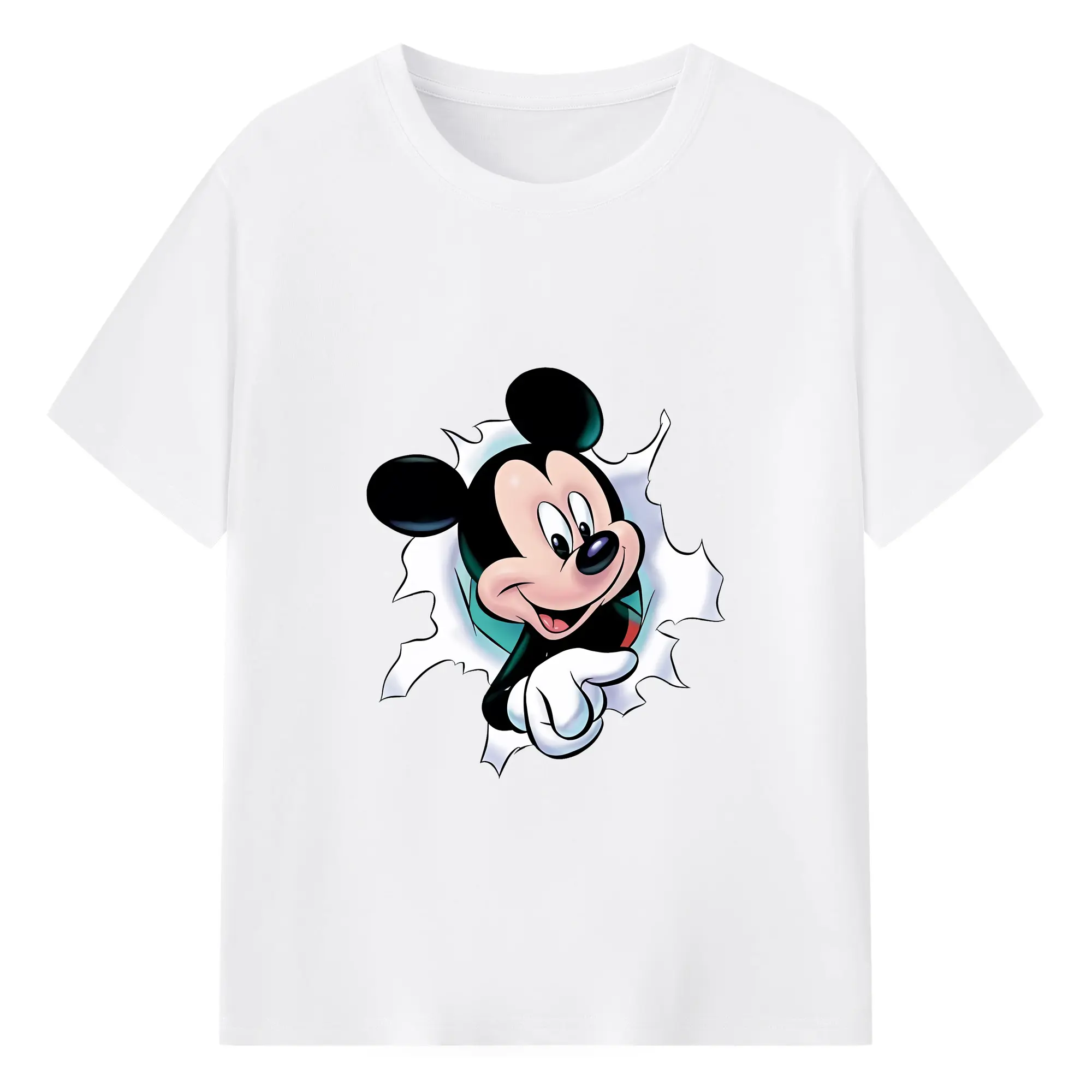 ミッキーマウス（Mickey Mouse） グッズ ミッキーマウス（Mickey Mouse） - 綿100％ 半袖Tシャツ ・ フロントプリント ・ 快適 通気性 ・ 日常使い 散歩 スポーツ用