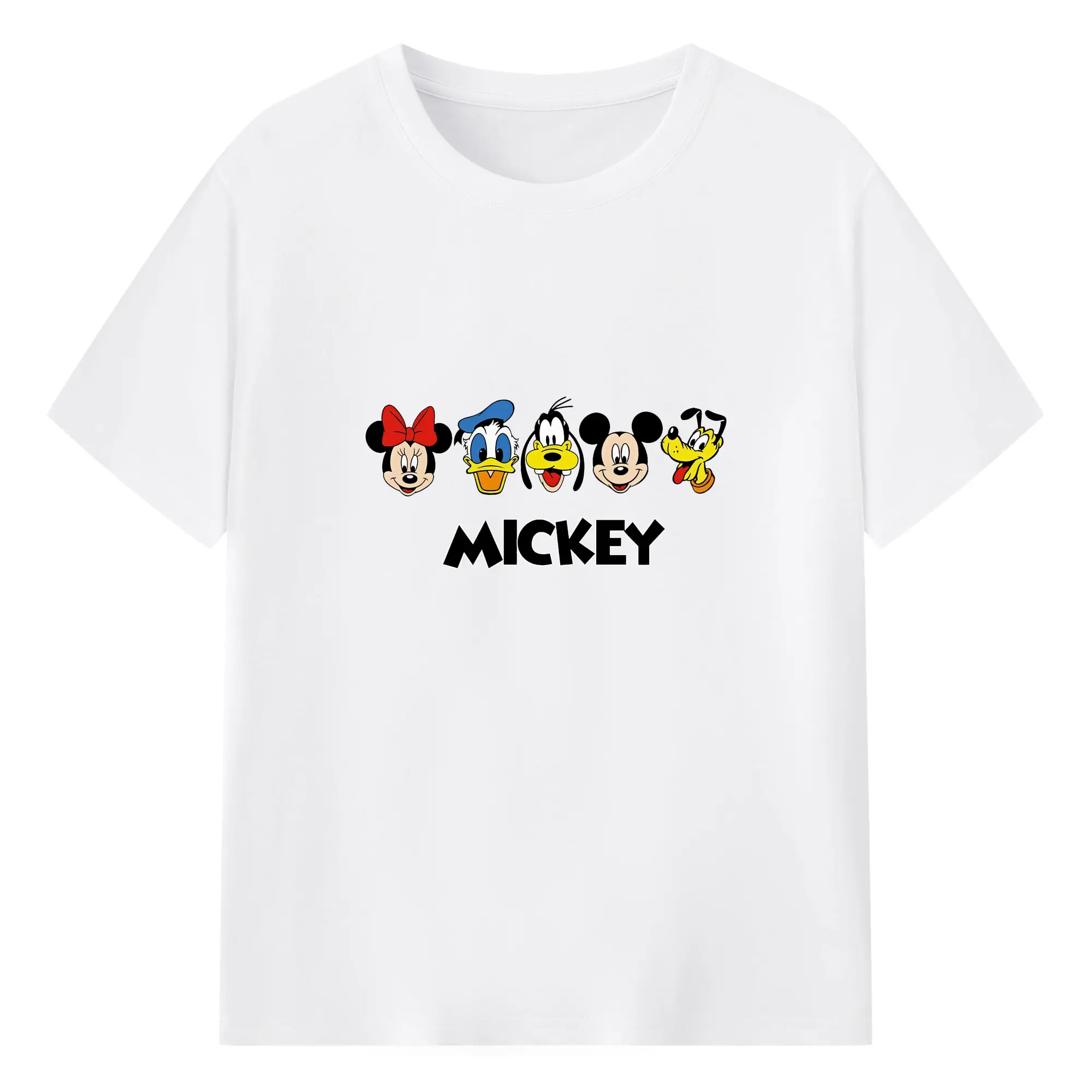 ミッキーマウス（Mickey Mouse） グッズ ミッキーマウス（Mickey Mouse） - 綿100％ 半袖Tシャツ ・ フロントプリント ・ 快適 通気性 ・ 日常使い 散歩 スポーツ用