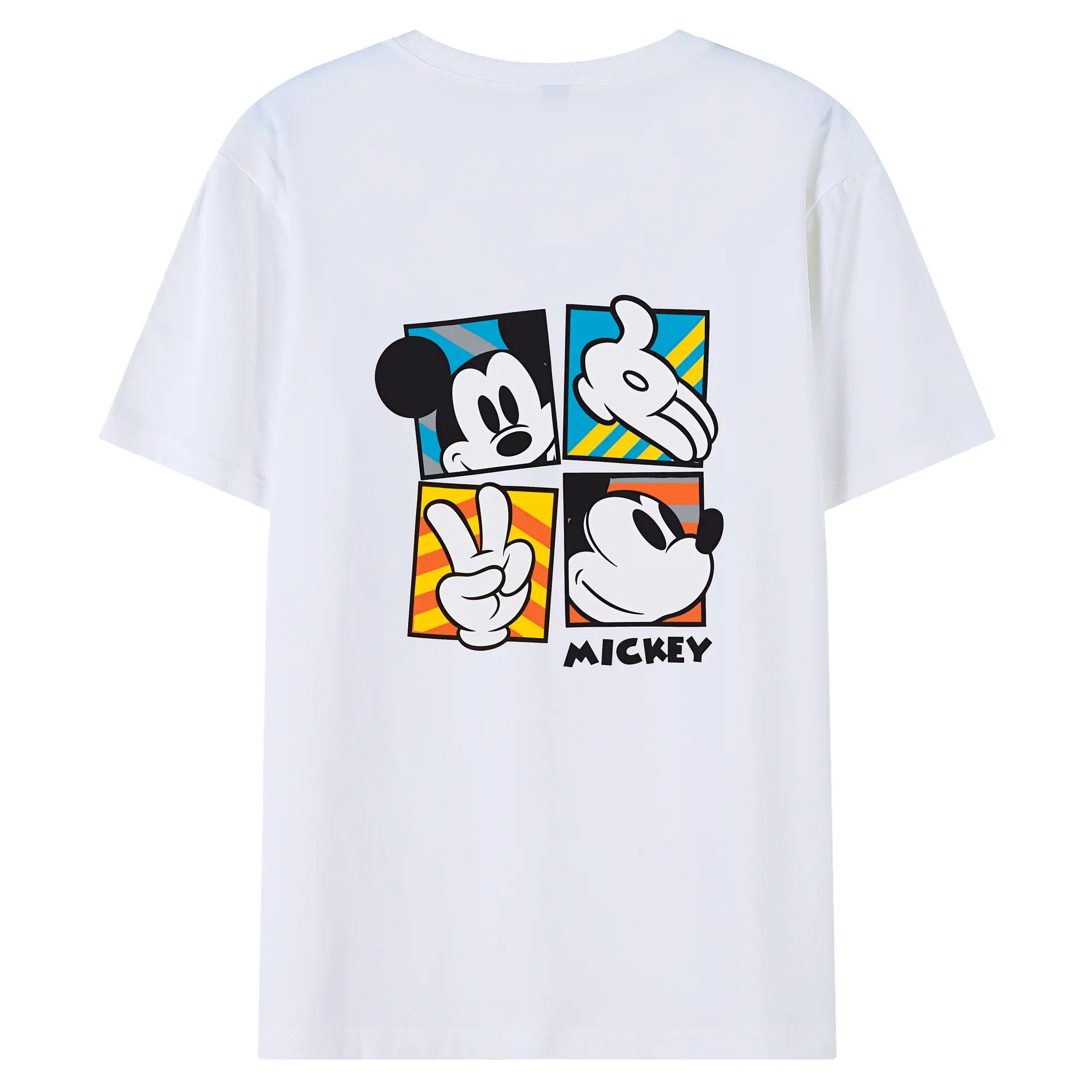 ミッキーマウス（Mickey Mouse） グッズ ミッキーマウス（Mickey Mouse） - 綿100％ 半袖Tシャツ ・ バックプリント ・ 快適 通気性 ・ 日常使い 散歩 スポーツ用