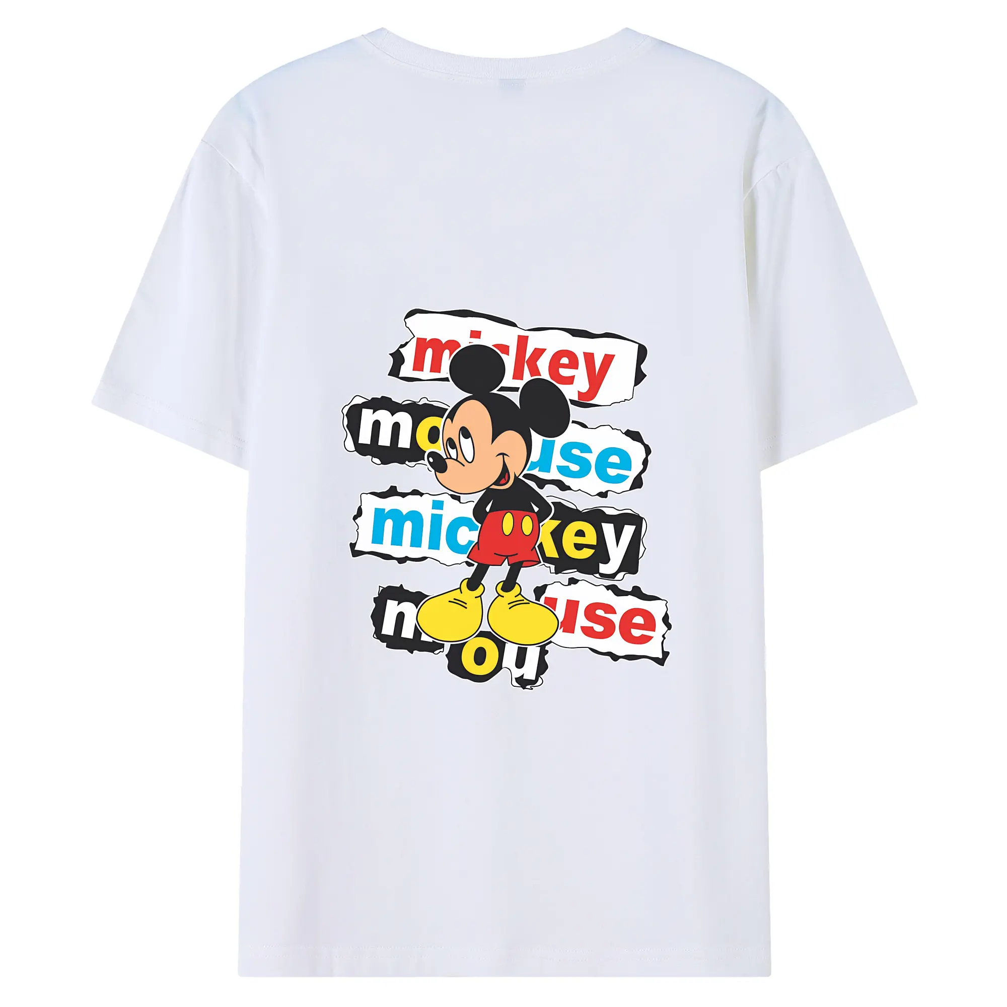 ミッキーマウス（Mickey Mouse） グッズ ミッキーマウス（Mickey Mouse） - 綿100％ 半袖Tシャツ ・ バックプリント ・ 快適 通気性 ・ 日常使い 散歩 スポーツ用