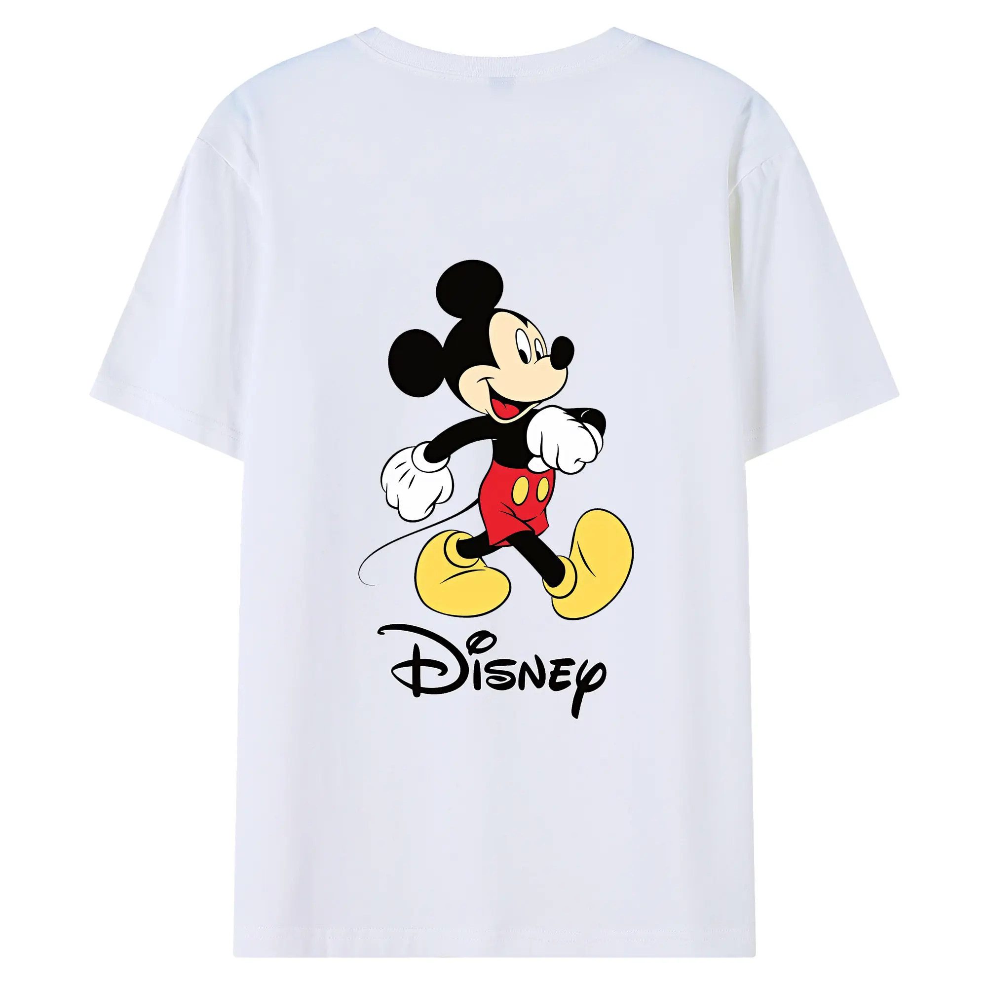 ミッキーマウス（Mickey Mouse） グッズ ミッキーマウス（Mickey Mouse） - 綿100％ 半袖Tシャツ ・ バックプリント ・ 快適 通気性 ・ 日常使い 散歩 スポーツ用