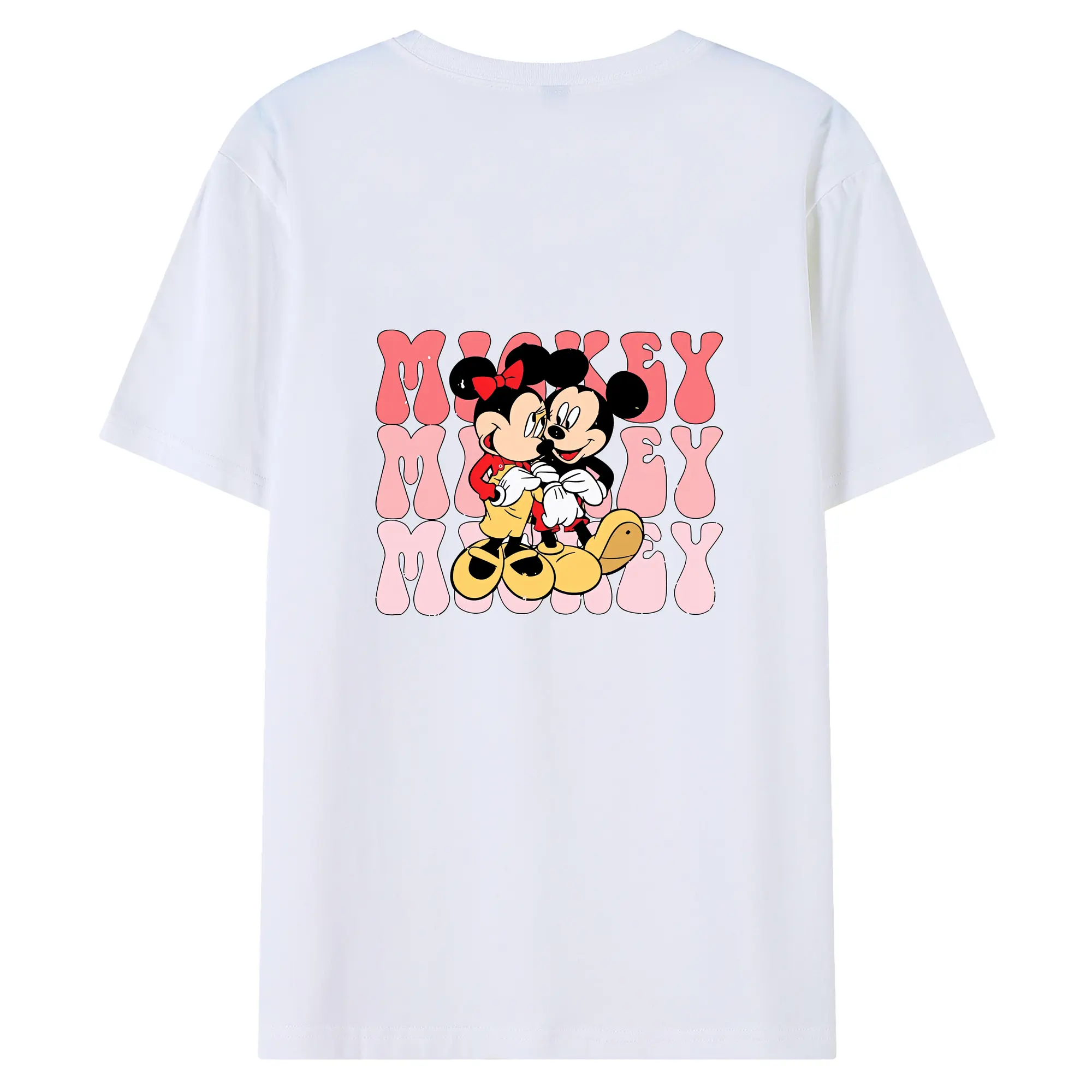 ミッキーマウス（Mickey Mouse） グッズ ミッキーマウス（Mickey Mouse） - 綿100％ 半袖Tシャツ ・ バックプリント ・ 快適 通気性 ・ 日常使い 散歩 スポーツ用