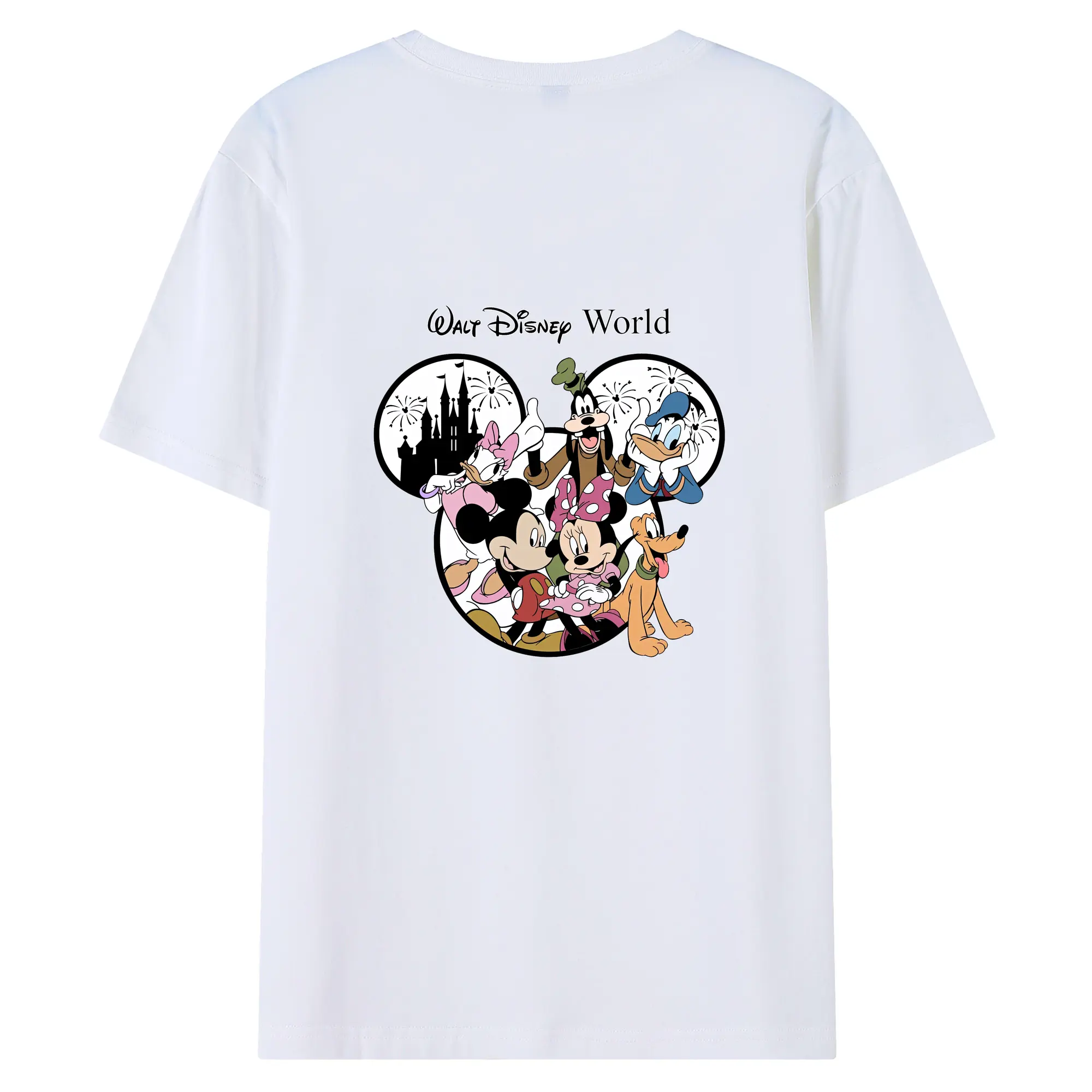 ミッキーマウス（Mickey Mouse） グッズ ミッキーマウス（Mickey Mouse） - 綿100％ 半袖Tシャツ ・ バックプリント ・ 快適 通気性 ・ 日常使い 散歩 スポーツ用