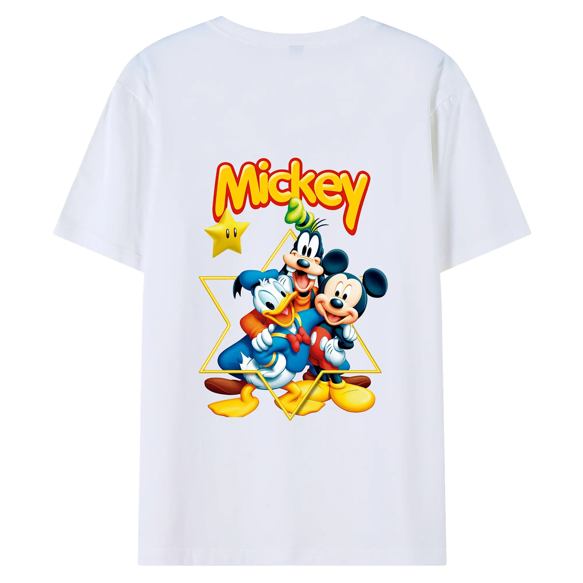 ミッキーマウス（Mickey Mouse） グッズ ミッキーマウス（Mickey Mouse） - 綿100％ 半袖Tシャツ ・ バックプリント ・ 快適 通気性 ・ 日常使い 散歩 スポーツ用