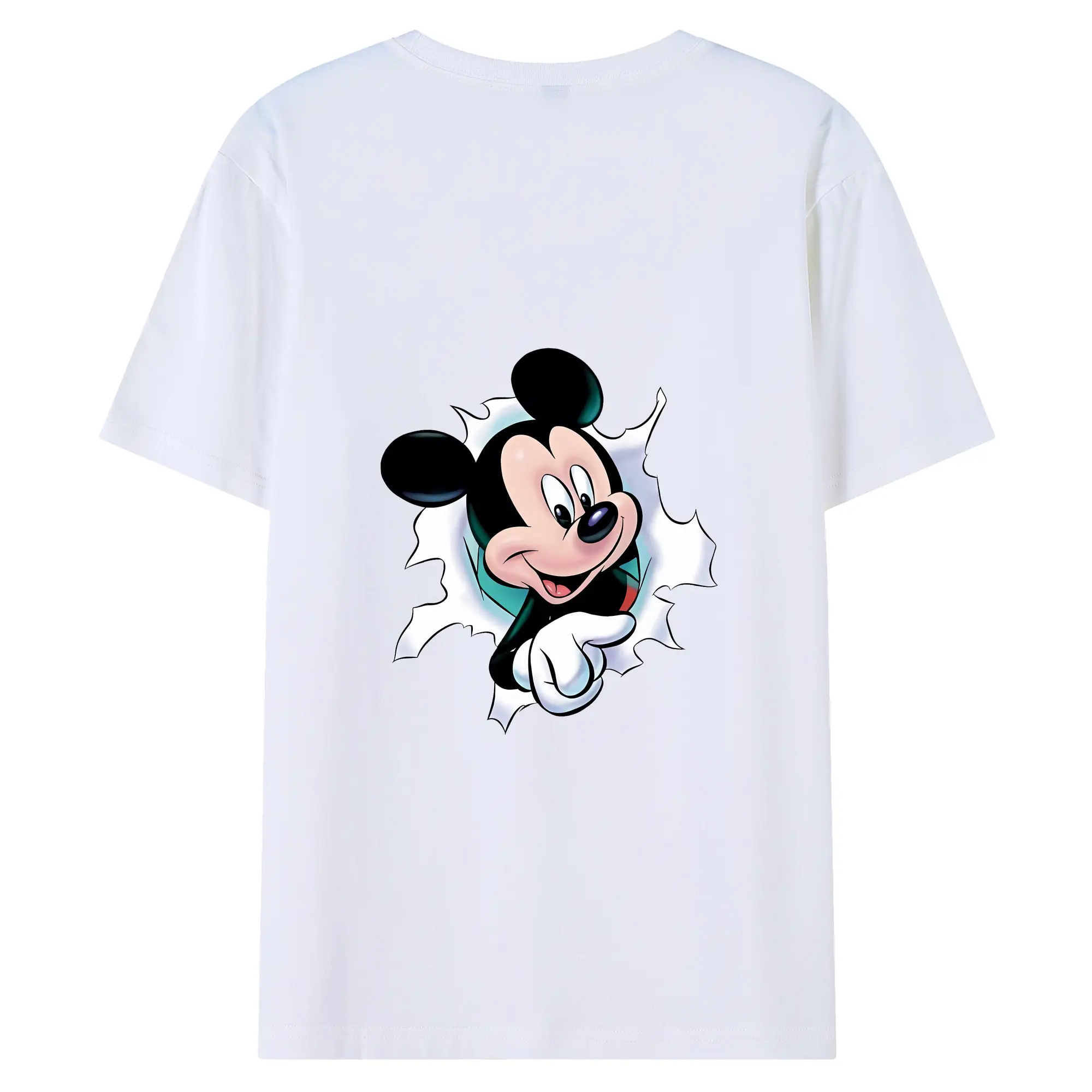 ミッキーマウス（Mickey Mouse） グッズ ミッキーマウス（Mickey Mouse） - 綿100％ 半袖Tシャツ ・ バックプリント ・ 快適 通気性 ・ 日常使い 散歩 スポーツ用