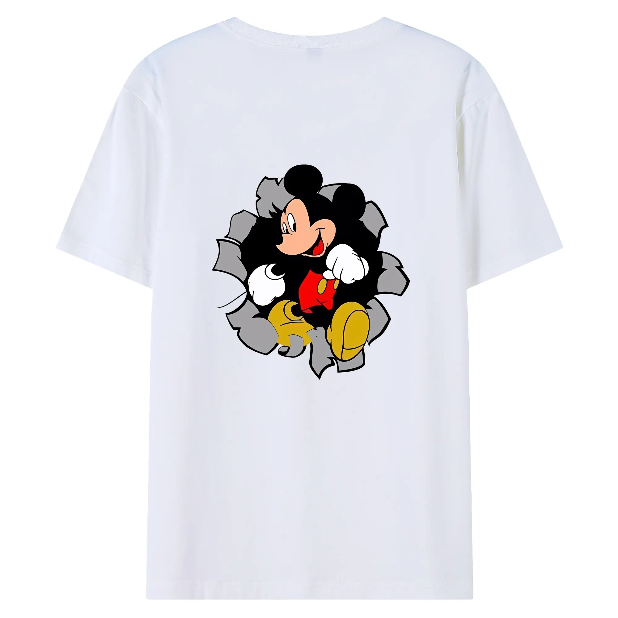 ミッキーマウス（Mickey Mouse） グッズ ミッキーマウス（Mickey Mouse） - 綿100％ 半袖Tシャツ ・ バックプリント ・ 快適 通気性 ・ 日常使い 散歩 スポーツ用