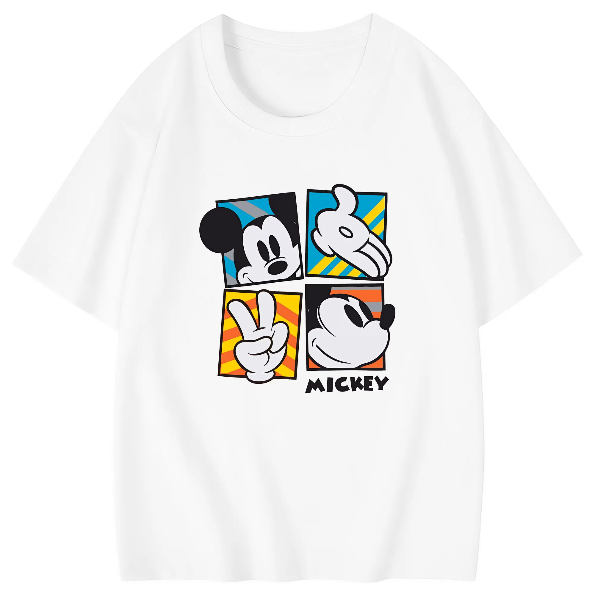 ミッキーマウス（Mickey Mouse） グッズ ミッキーマウス（Mickey Mouse） - 綿100％ キッズTシャツ ・ フロントプリント ・ 快適 通気性 ・ スポーツ カジュアル 散歩用