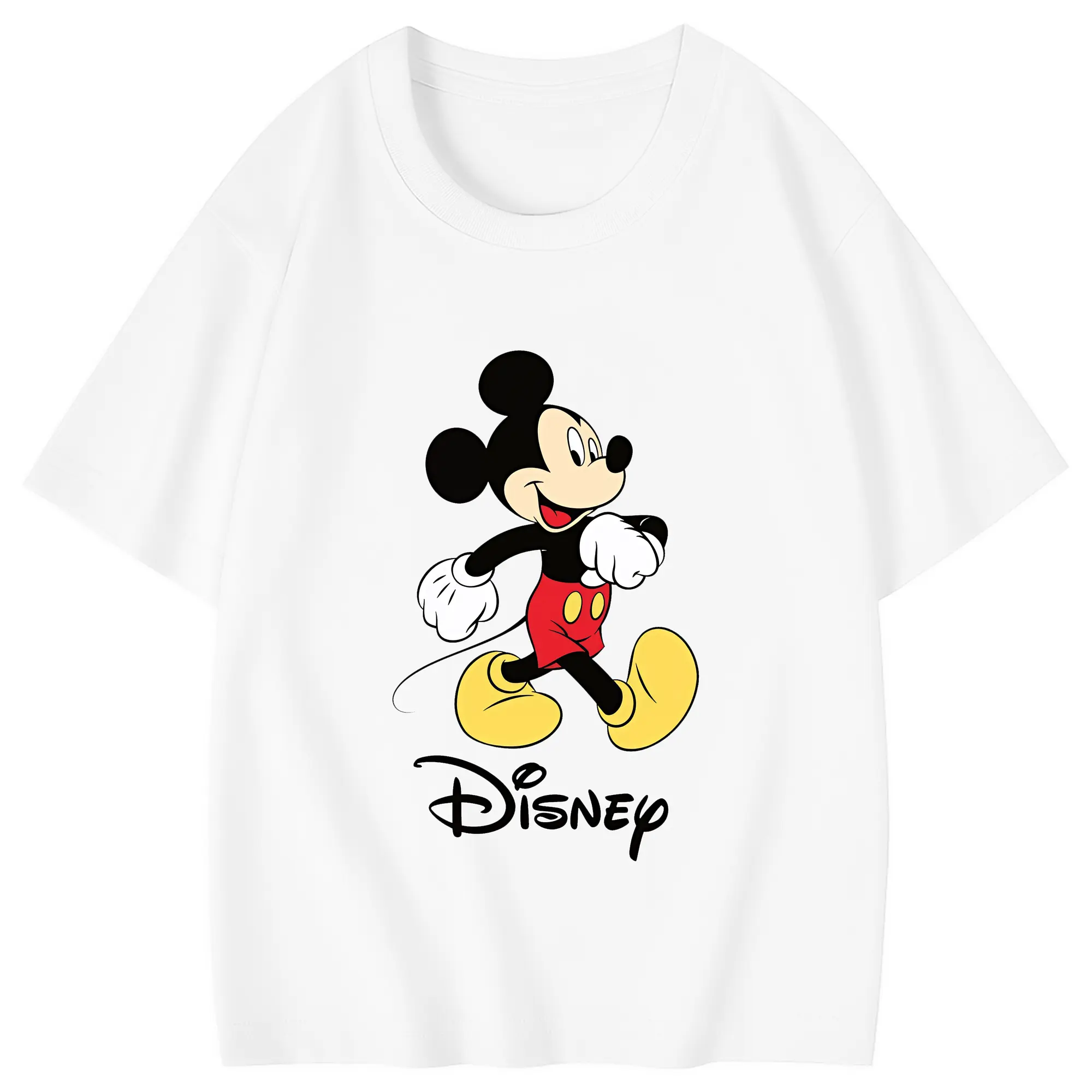ミッキーマウス（Mickey Mouse） グッズ ミッキーマウス（Mickey Mouse） - 綿100％ キッズTシャツ ・ フロントプリント ・ 快適 通気性 ・ スポーツ カジュアル 散歩用