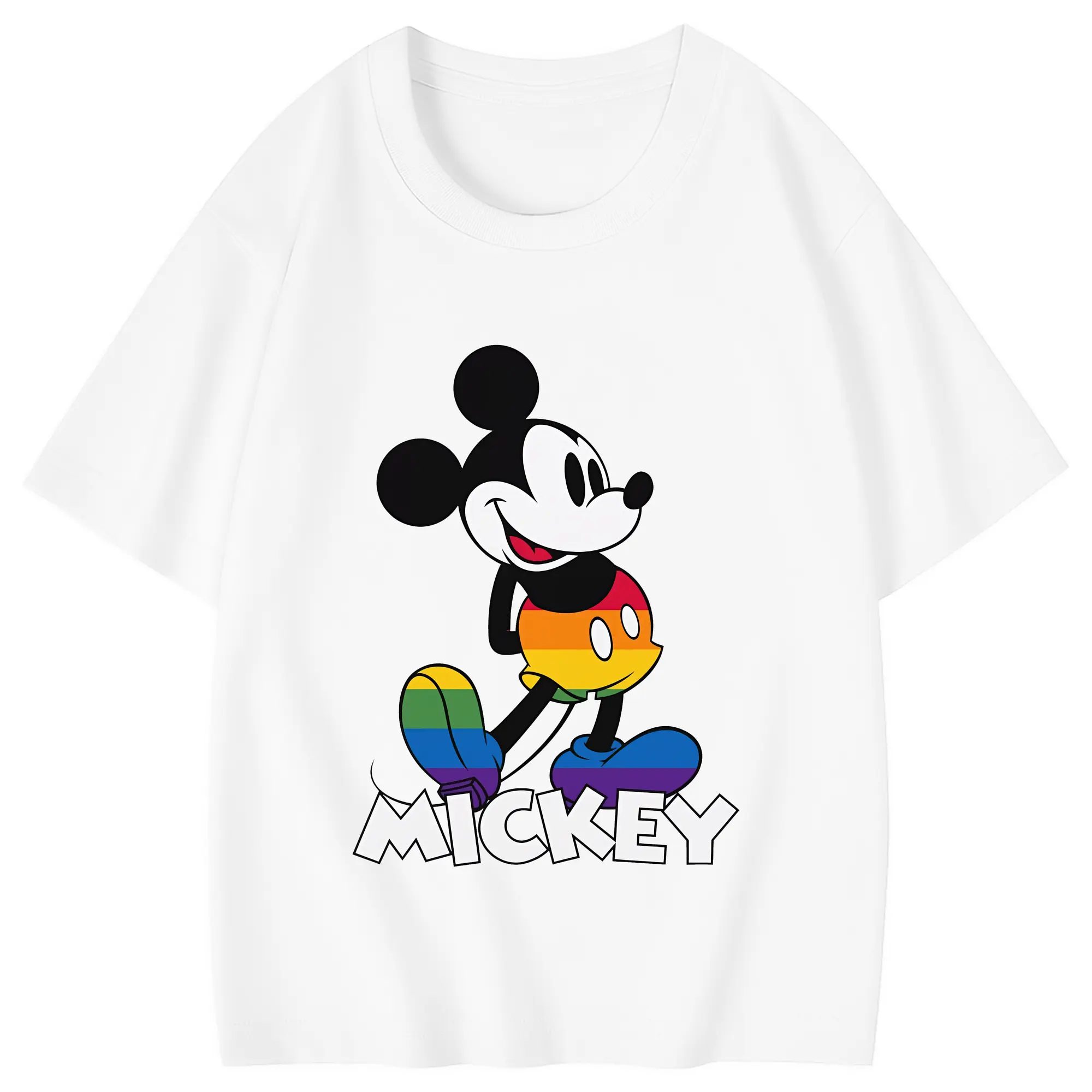 ミッキーマウス（Mickey Mouse） グッズ ミッキーマウス（Mickey Mouse） - 綿100％ キッズTシャツ ・ フロントプリント ・ 快適 通気性 ・ スポーツ カジュアル 散歩用