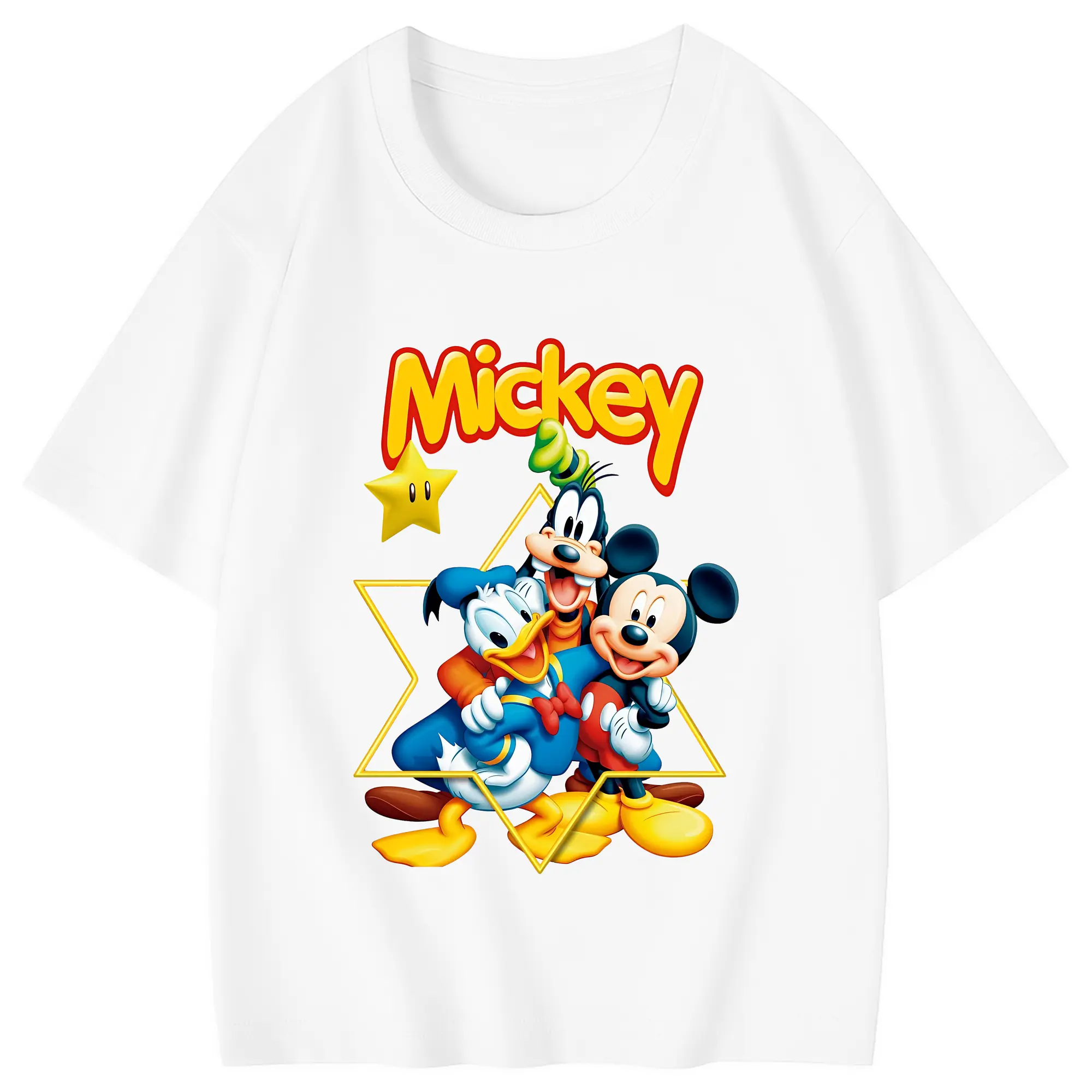 ミッキーマウス（Mickey Mouse） グッズ ミッキーマウス（Mickey Mouse） - 綿100％ キッズTシャツ ・ フロントプリント ・ 快適 通気性 ・ スポーツ カジュアル 散歩用