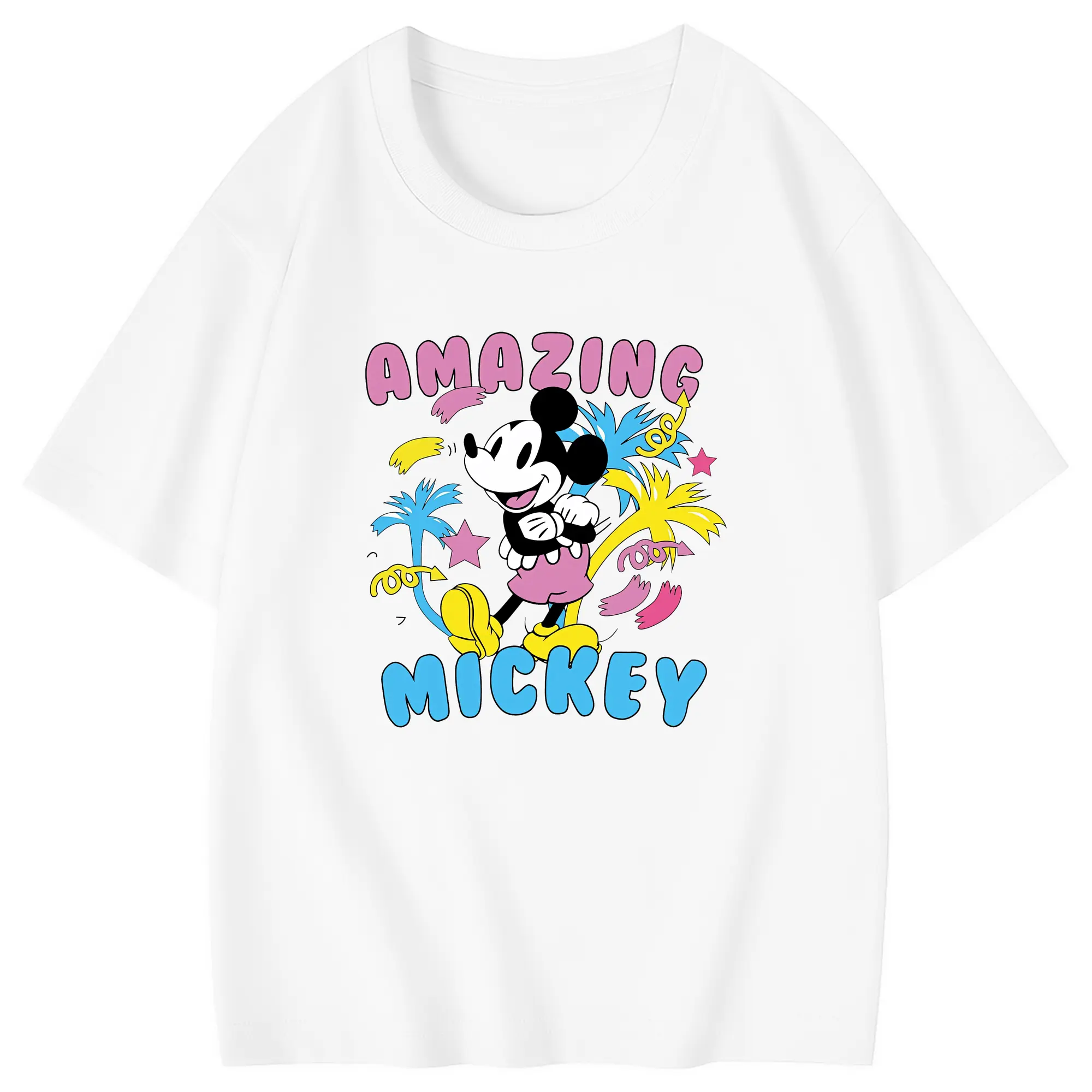 ミッキーマウス（Mickey Mouse） グッズ ミッキーマウス（Mickey Mouse） - 綿100％ キッズTシャツ ・ フロントプリント ・ 快適 通気性 ・ スポーツ カジュアル 散歩用
